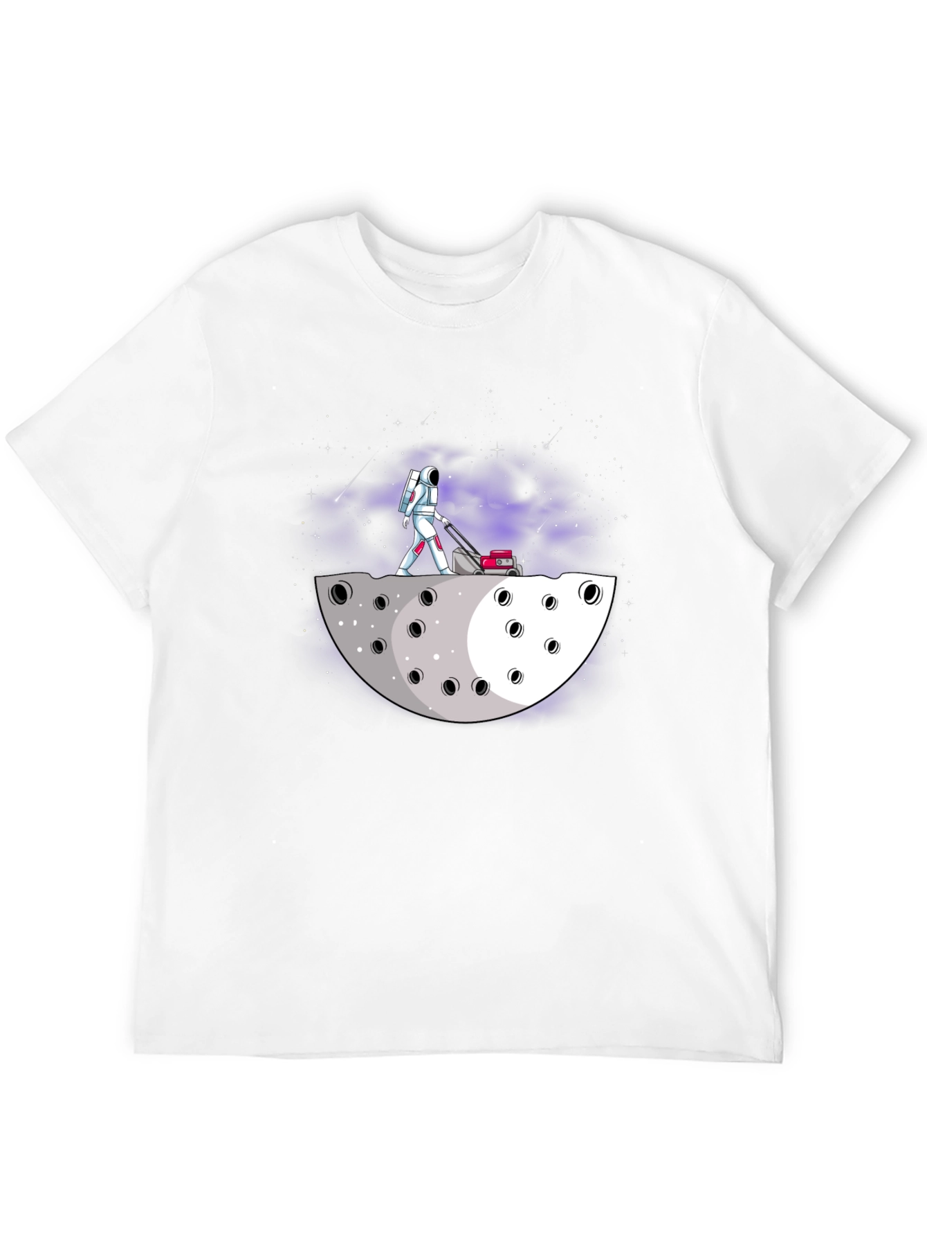 Black Astronaut Moon Lawn Care T-Shirt view 12