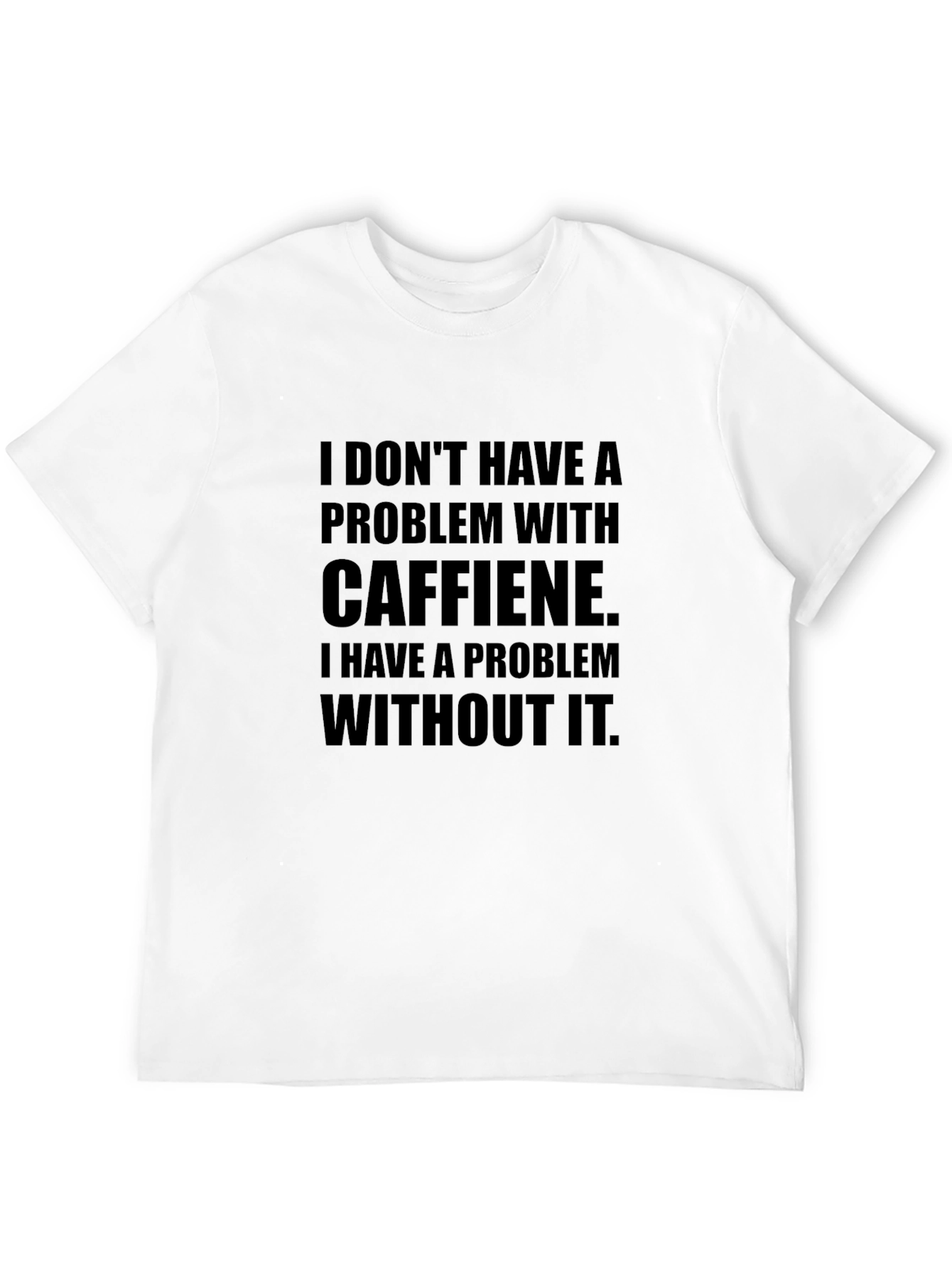 Black Caffeine Problem Graphic Tee - Black Crew Neck T-Shirt view 12