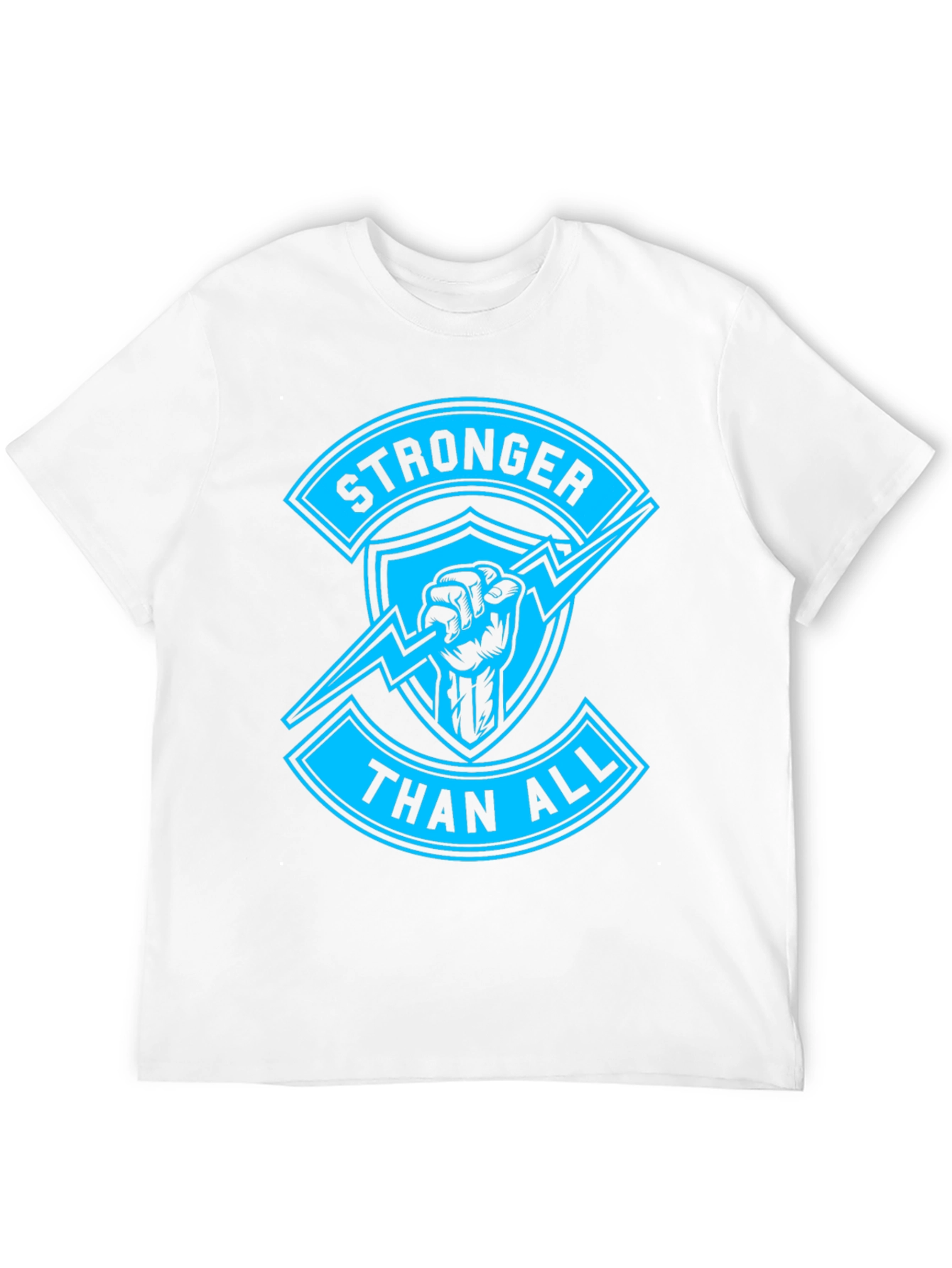 Black Stronger Than All Graphic Print Black T-Shirt view 12