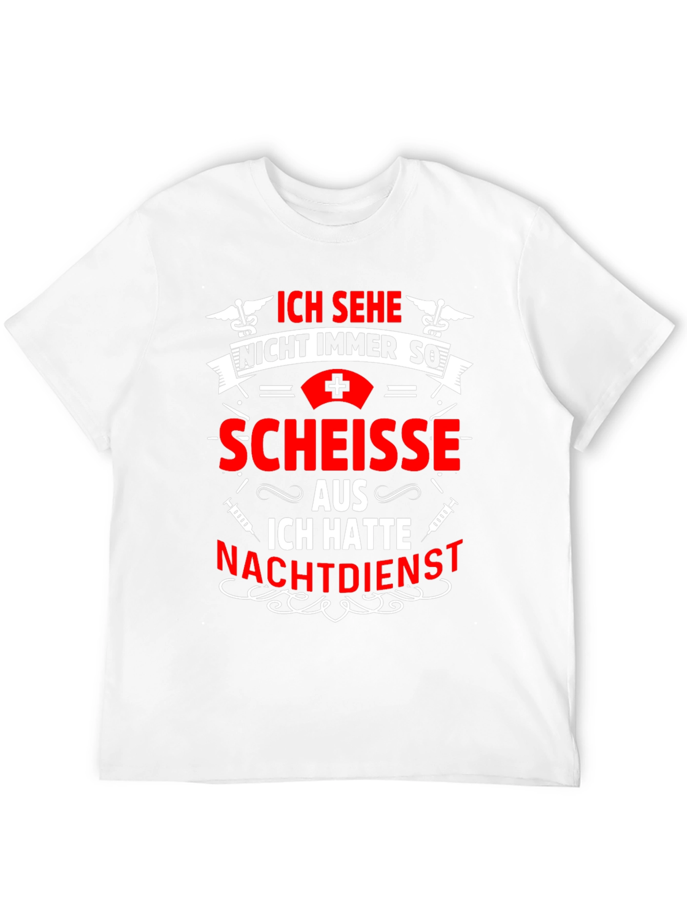 Black Funny Nurse Night Shift T-Shirt - Ich Sehe Nicht Immer So! view 12