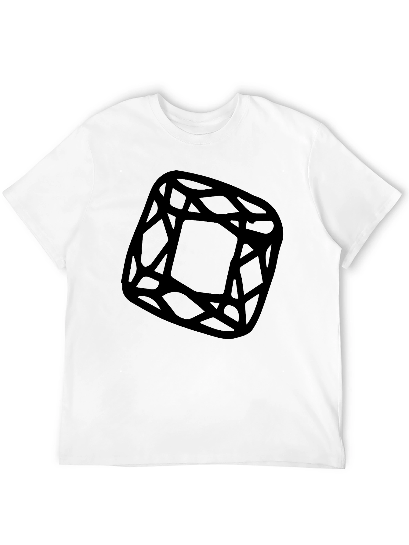 Black Geometric Graphic Black T-Shirt view 12