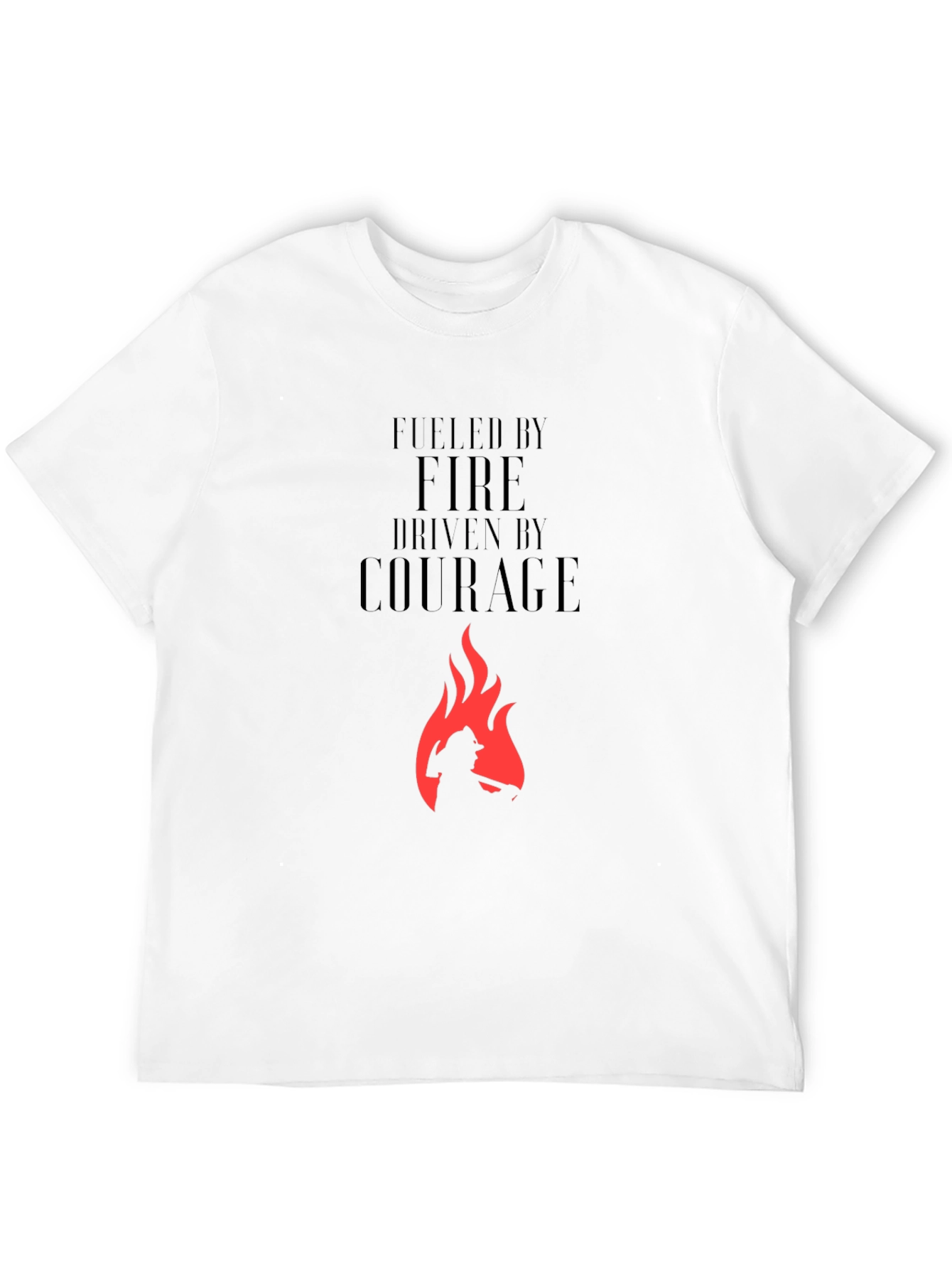 Black Fueled By Fire Courage T-Shirt view 12