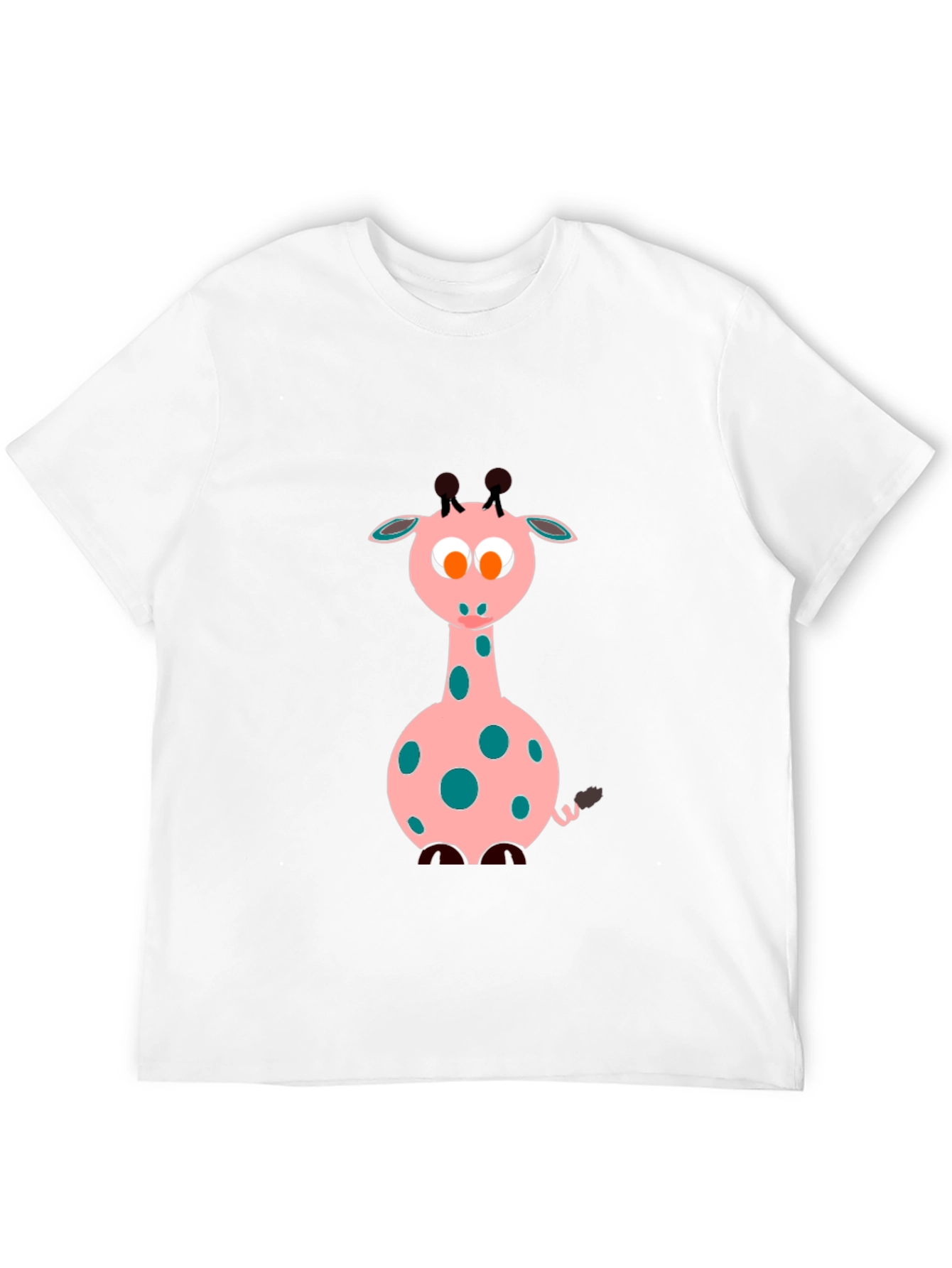 Black Cartoon Giraffe Black T-Shirt view 12