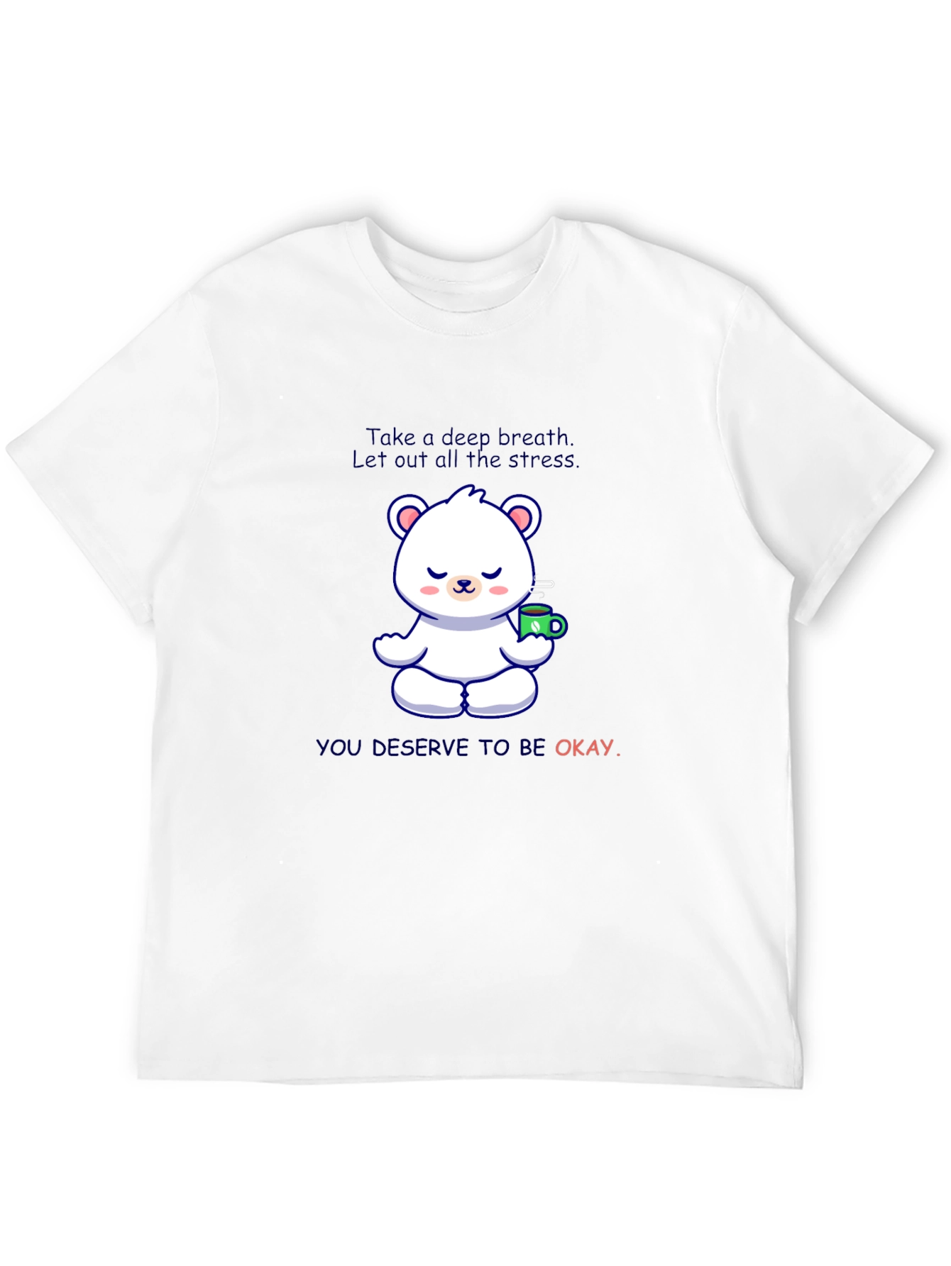 Black Relaxing Bear T-Shirt: Take a Deep Breath view 12