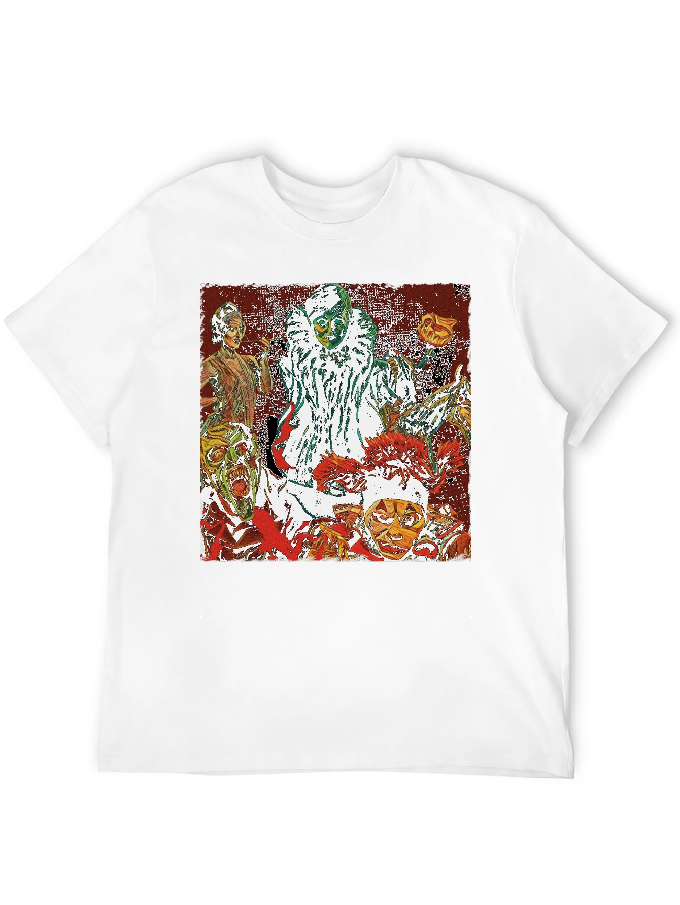 Black Creepy Clown Horror Graphic Tee - Black view 12