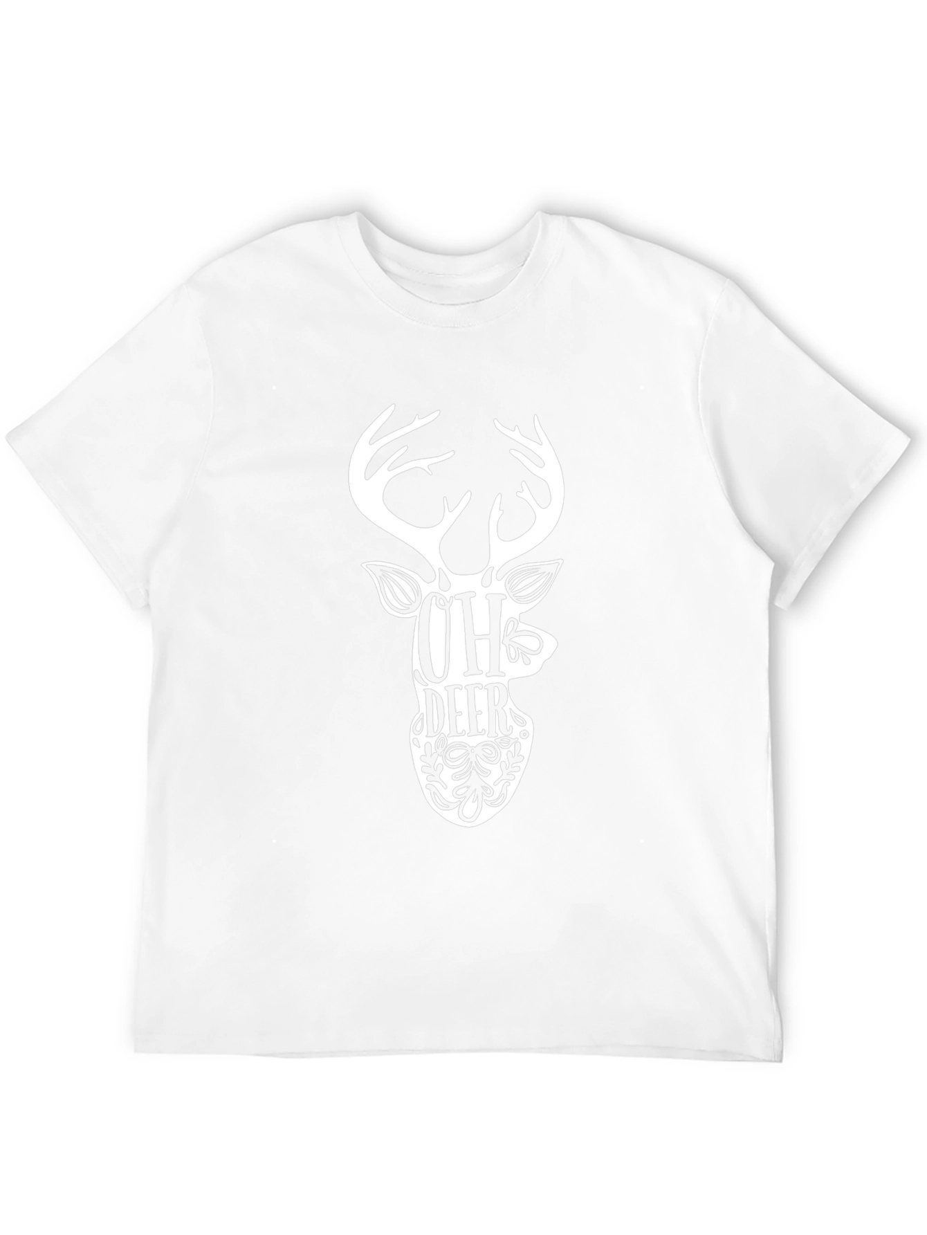 Black Oh Deer Graphic Tee - Black Cotton T-Shirt view 12