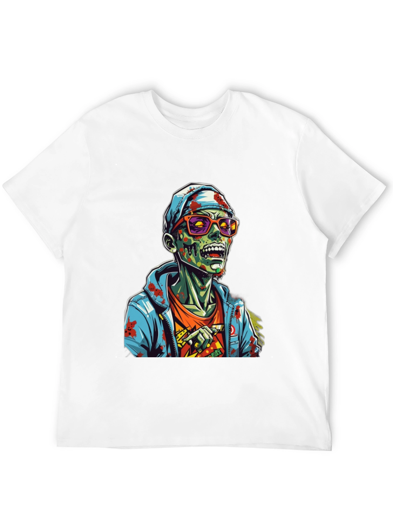 Black Zombie Graphic T-Shirt - Men's Black Tee view 12