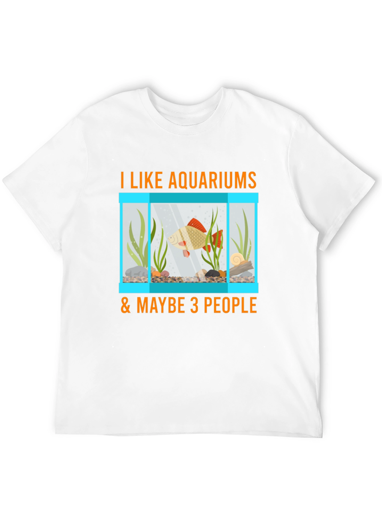 Black Aquarium Lover T-Shirt: Fish Tank & Maybe 3 People view 12