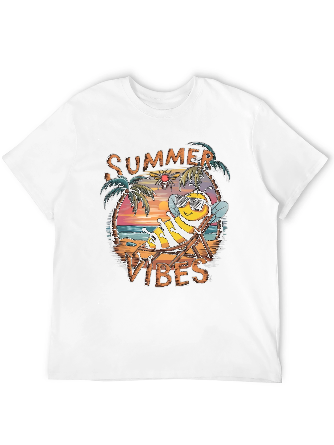 Black Summer Vibes Bee Graphic Tee view 12