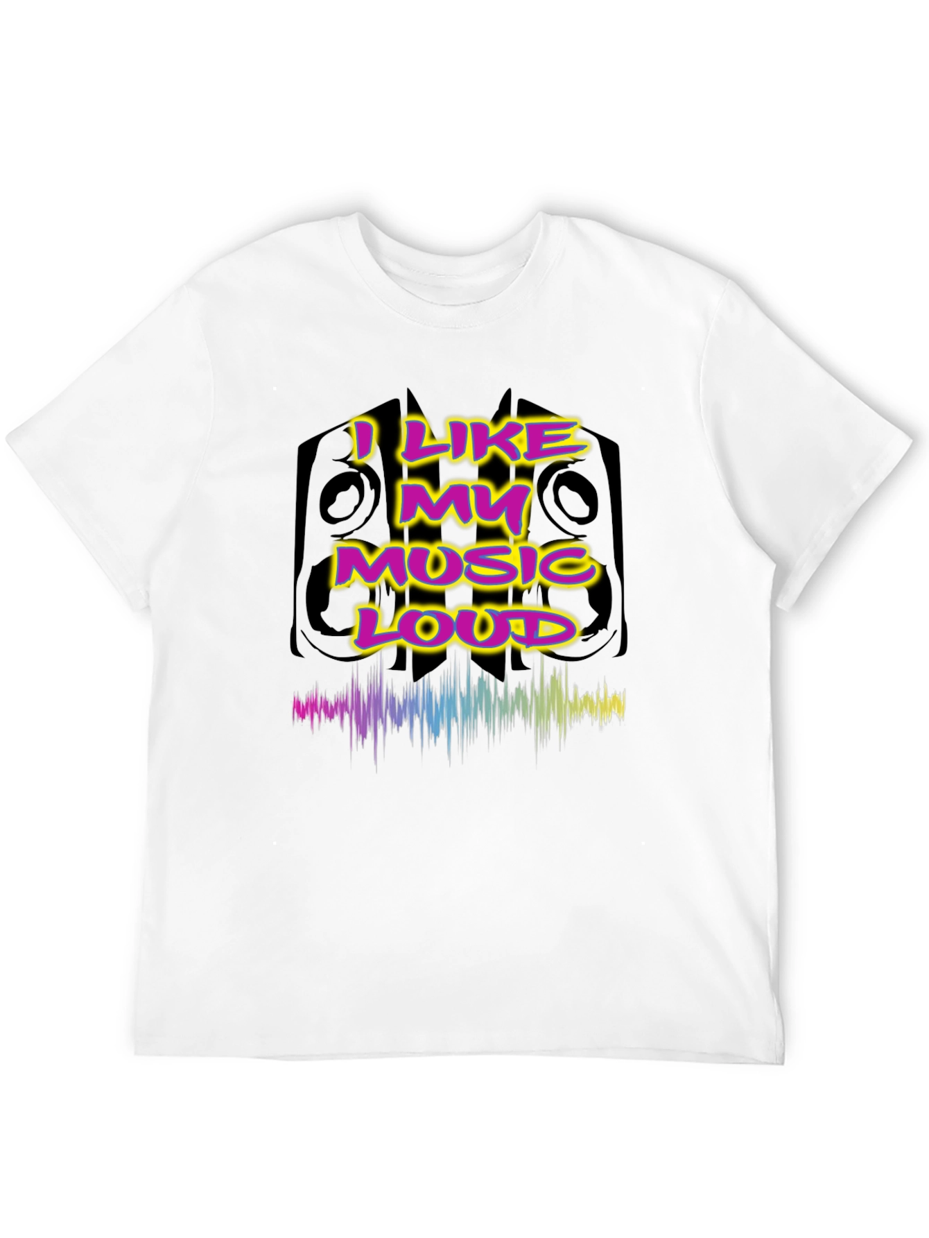 Black I Like My Music Loud Graphic Tee - Black view 12