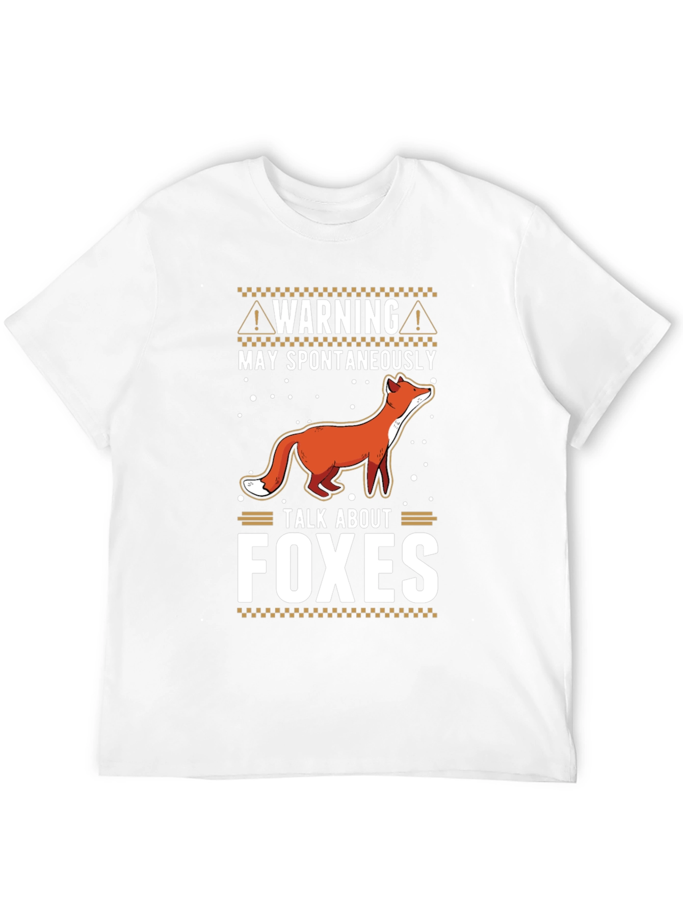 Black Warning May Spontaneously Talk About Foxes T-Shirt view 12
