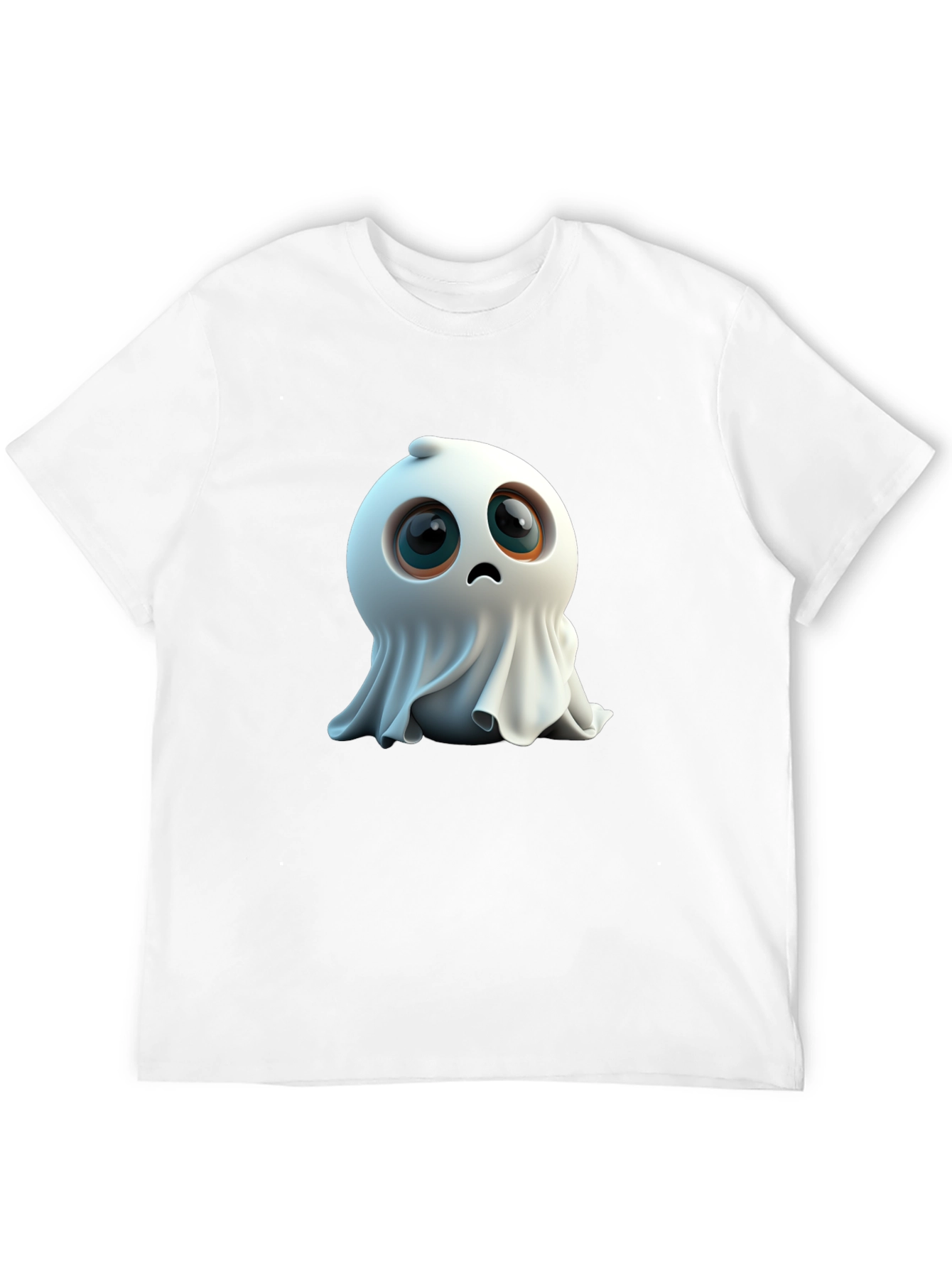 Black Cute Ghost Graphic Black T-Shirt view 12