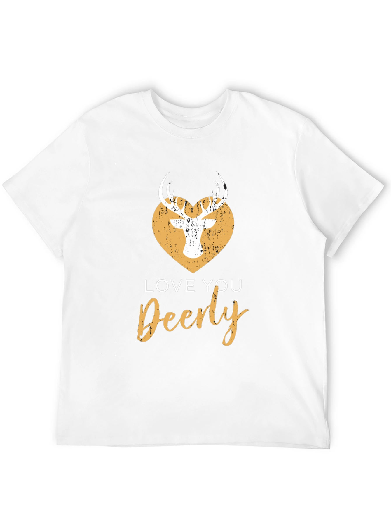 Black Love You Deerly Graphic Tee - Black Cotton T-Shirt view 12