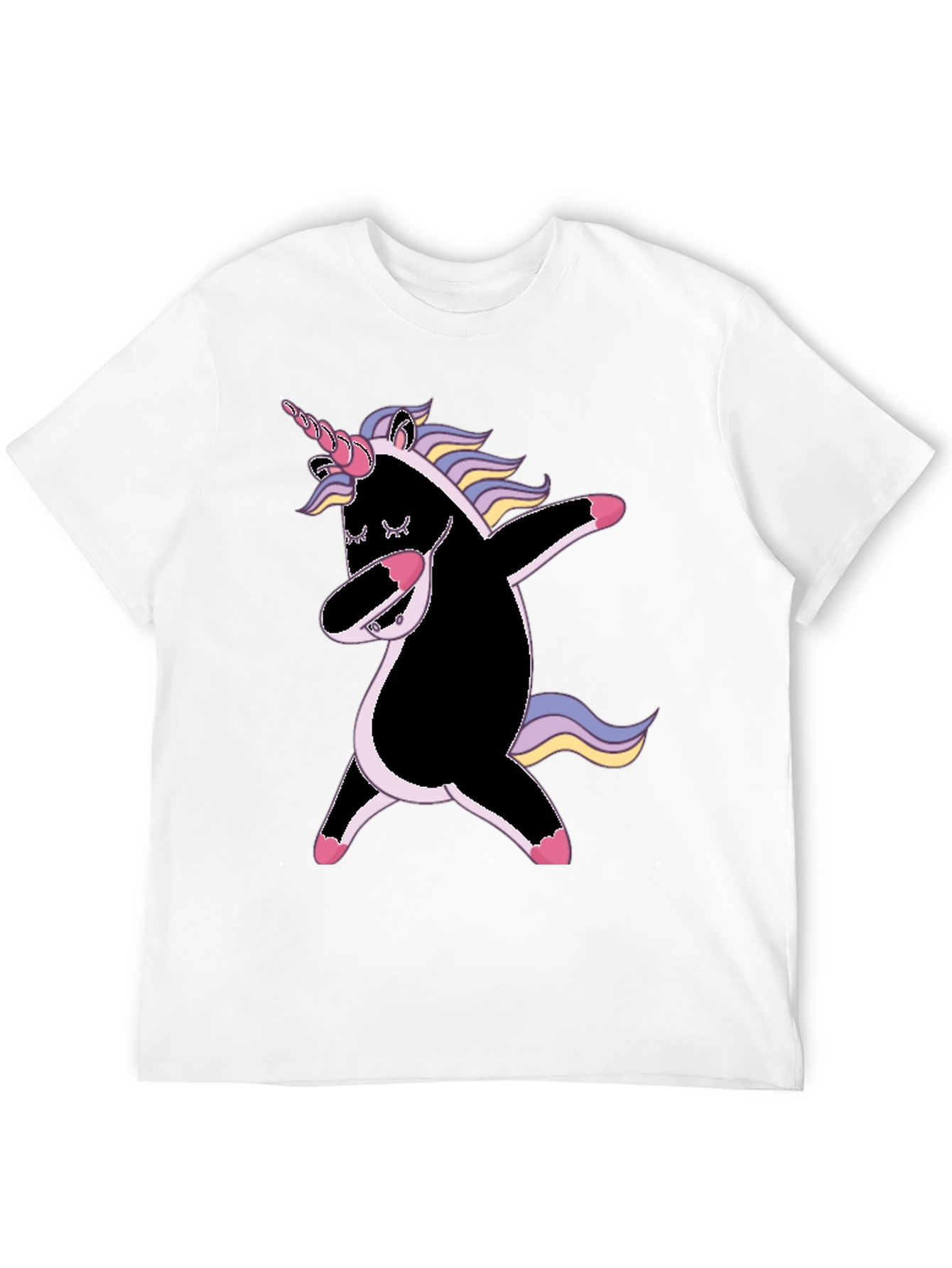 Black Dabbing Unicorn Graphic Tee - Black view 12
