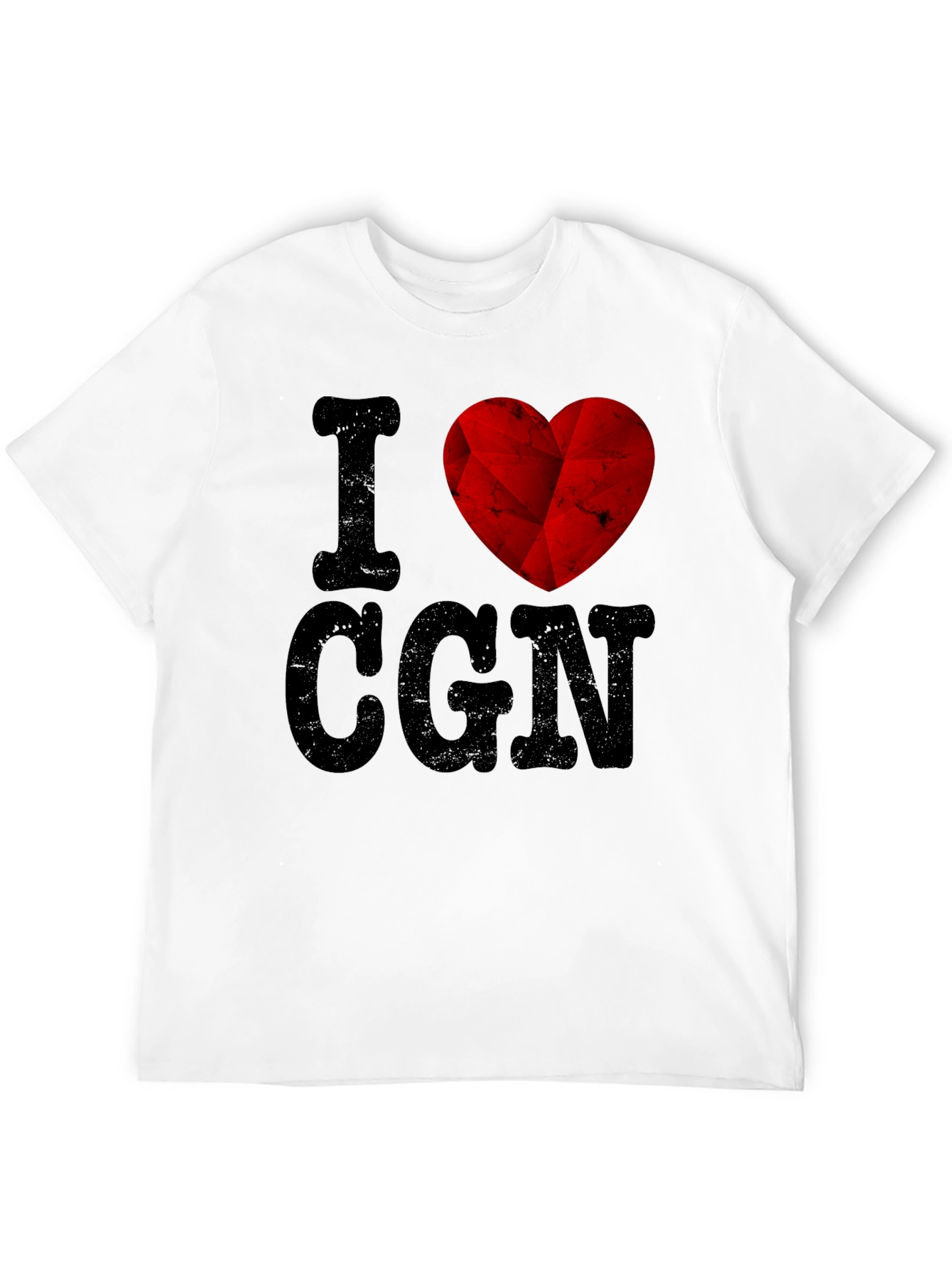 Black I Love CGN Graphic T-Shirt - Black Cotton Tee view 12