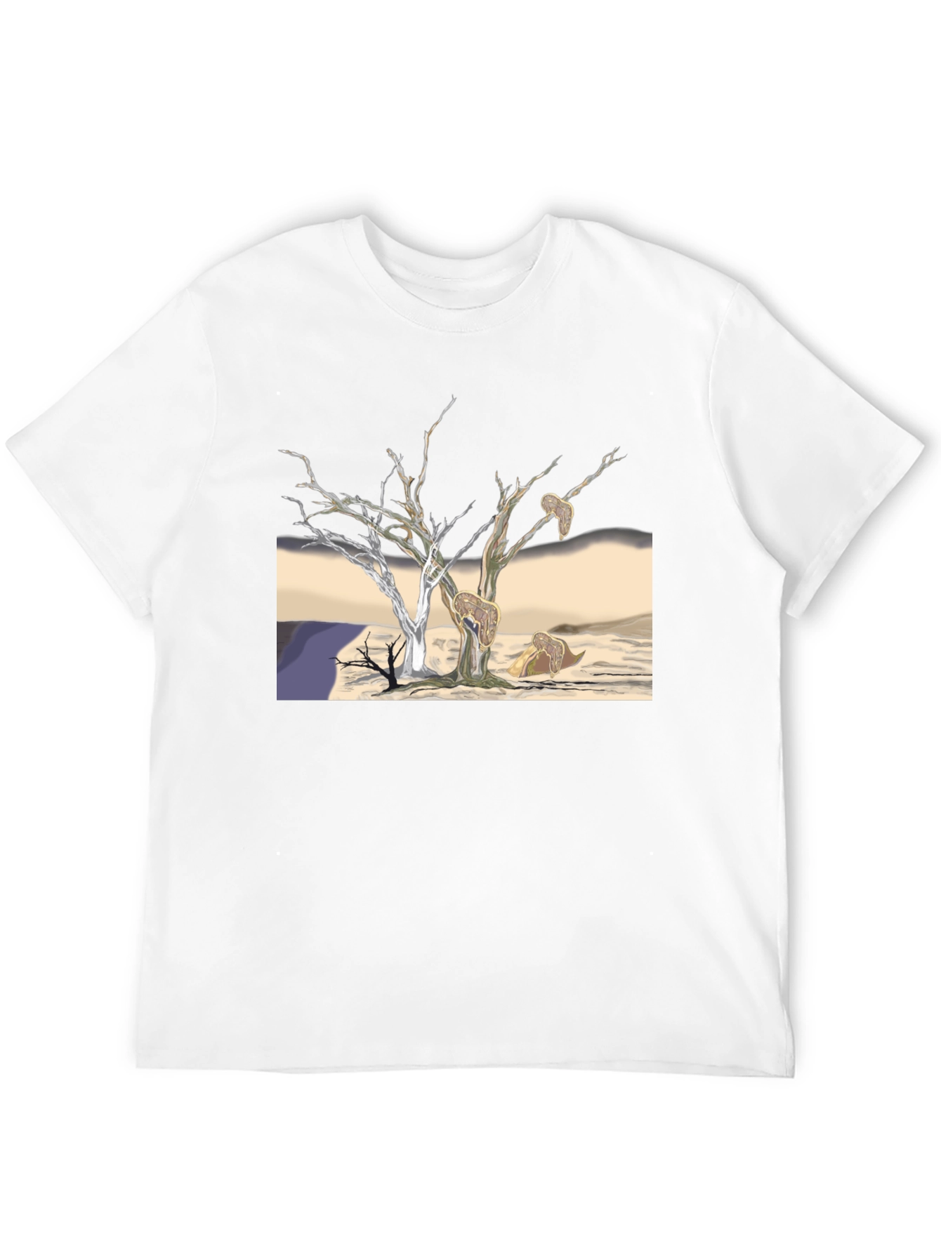 Black Surreal Tree Art Men's Black Tee view 12