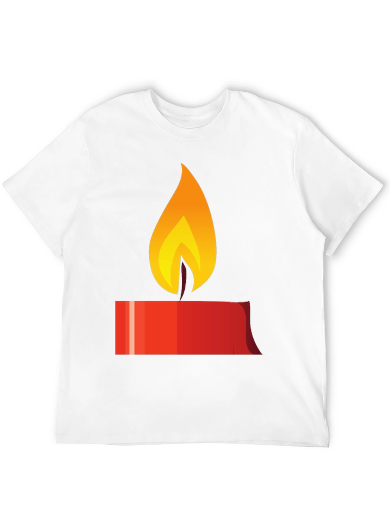 Black Candle Flame Graphic Tee - Black Unisex T-Shirt view 12