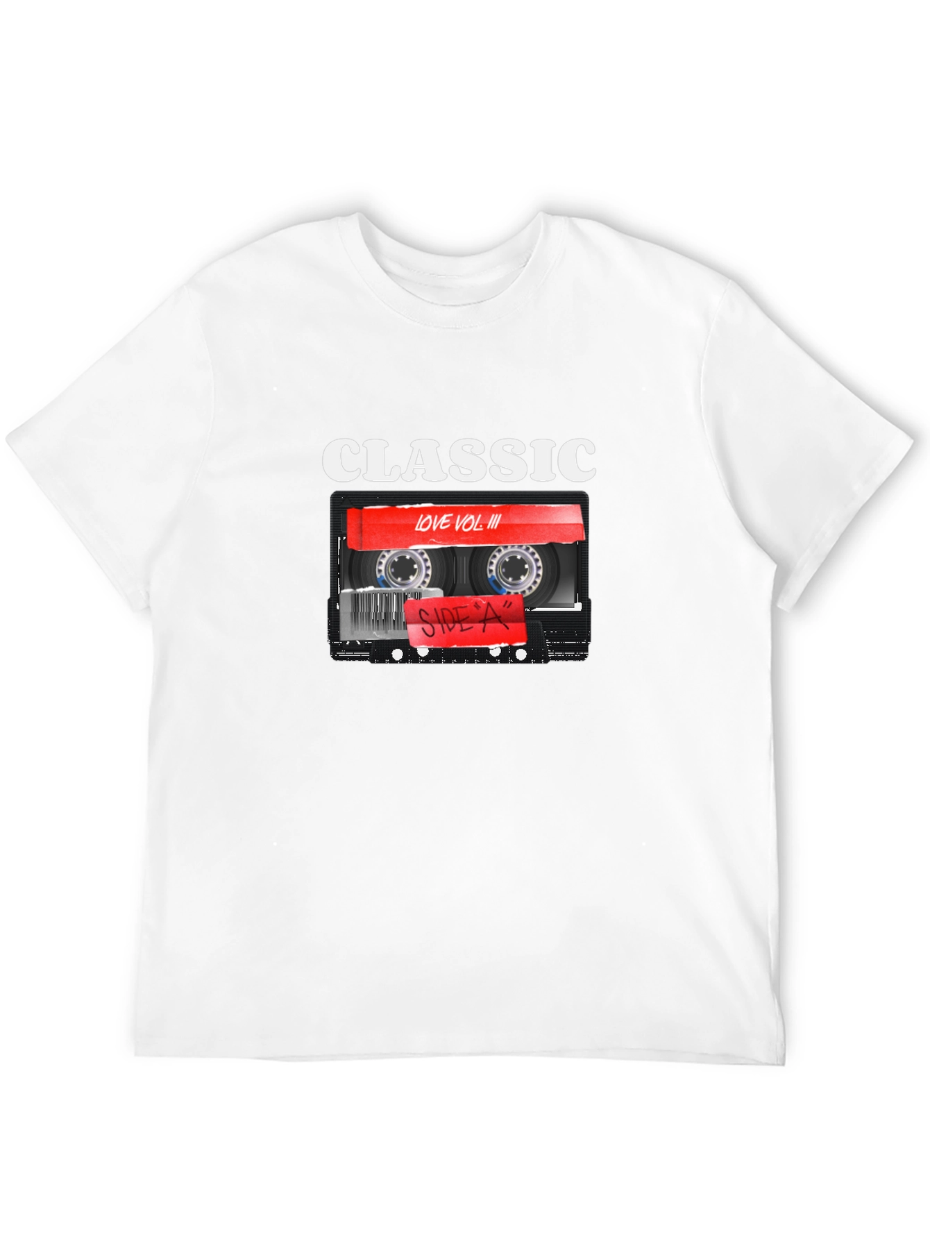 Black Classic Love Vol III Cassette Tape Graphic T-Shirt view 12
