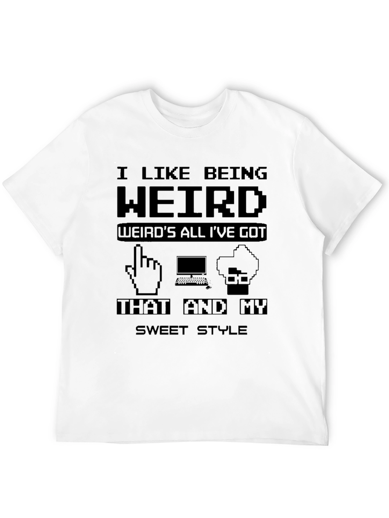 Black I Like Being Weird Graphic Tee view 12