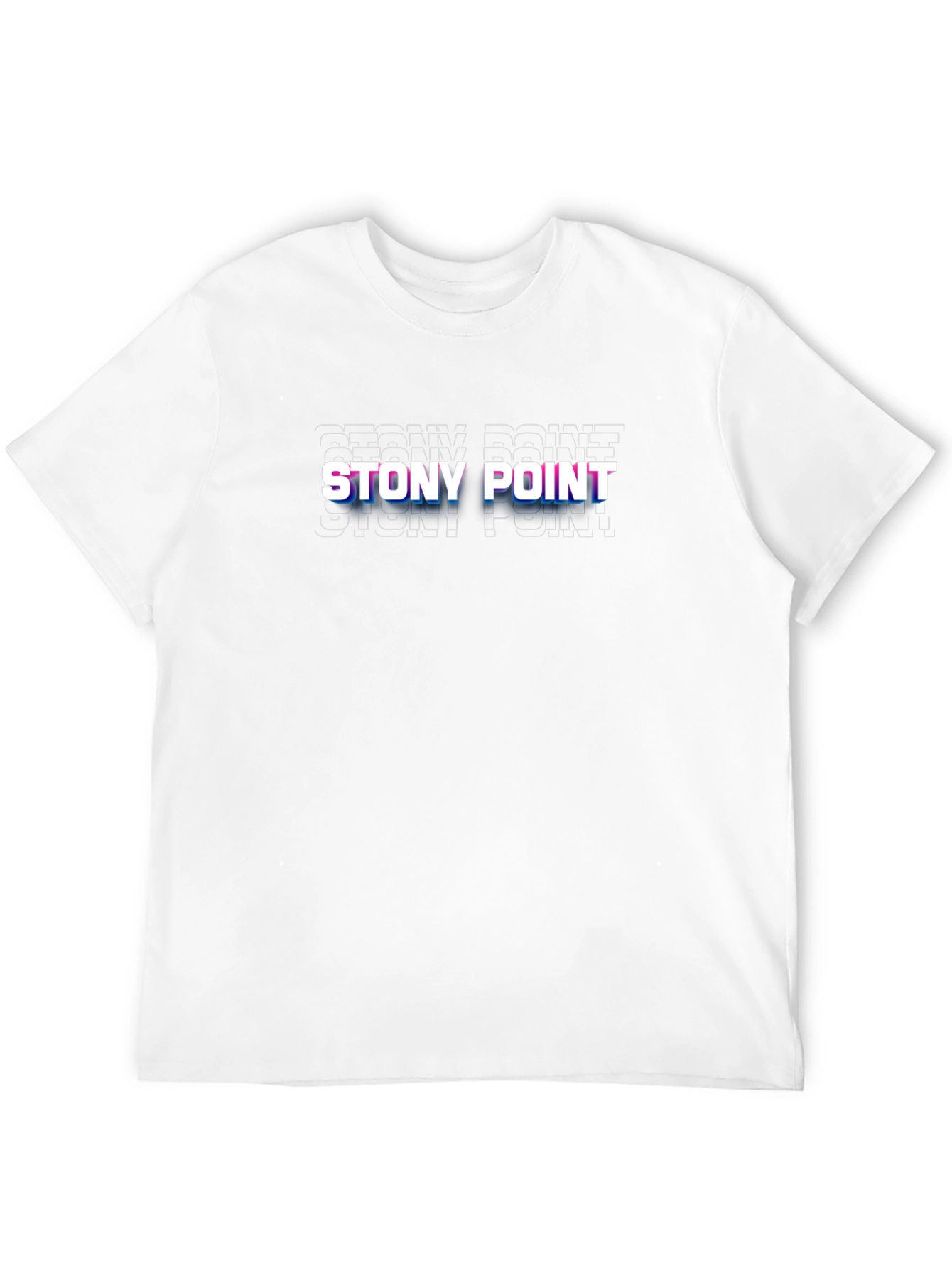 Black Stony Point Glitch T-Shirt - Modern Graphic Tee view 12