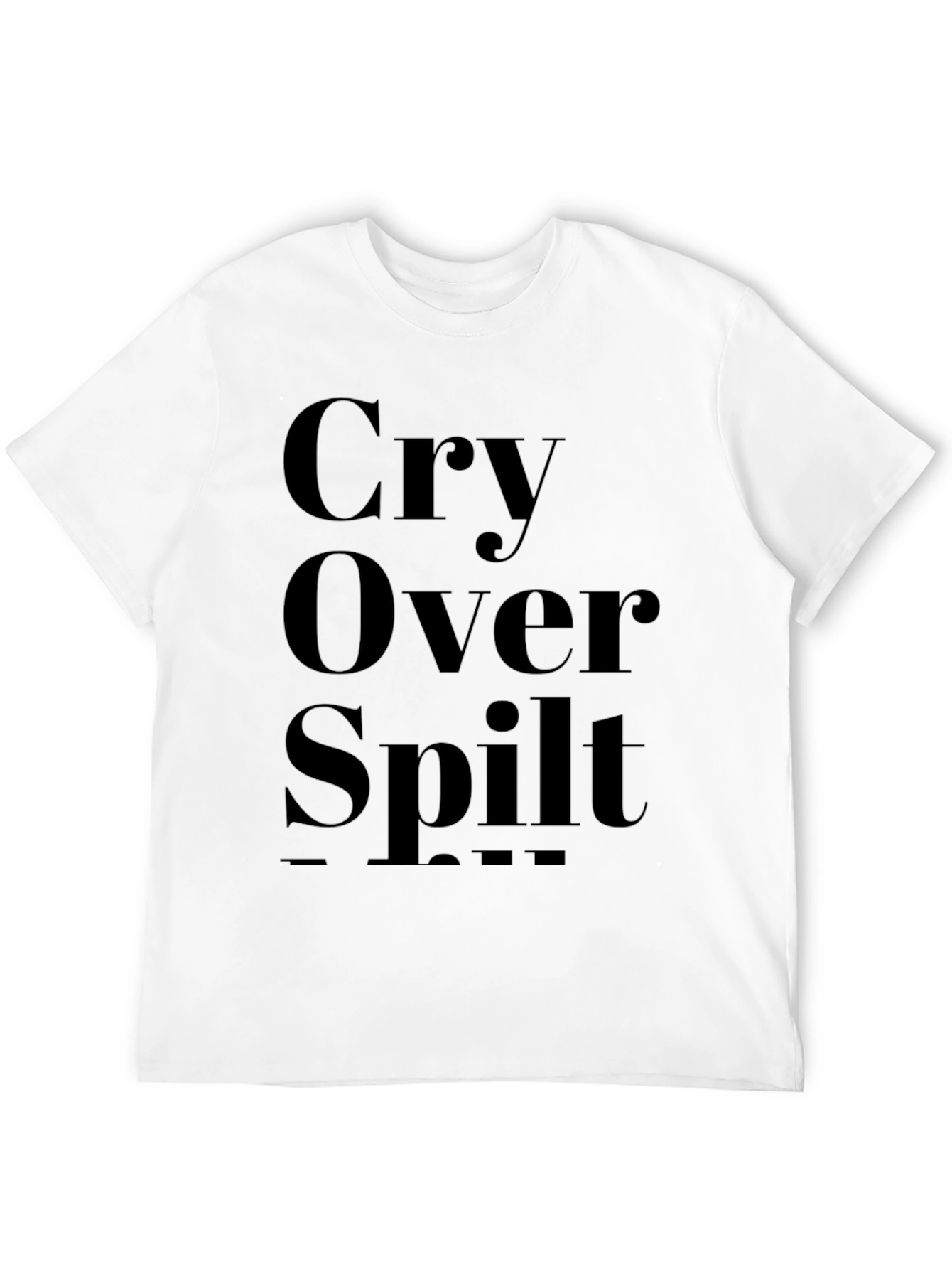 Black Cry Over Spilt Milk T-Shirt - Soft Cotton Graphic Tee view 12