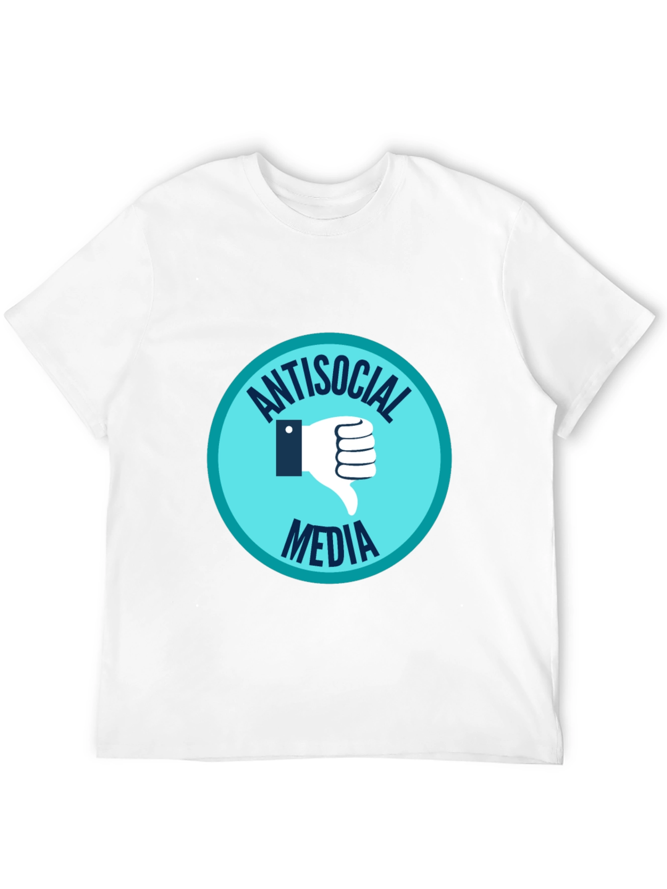 Black Antisocial Media Black T-Shirt with Thumbs Down Graphic view 12