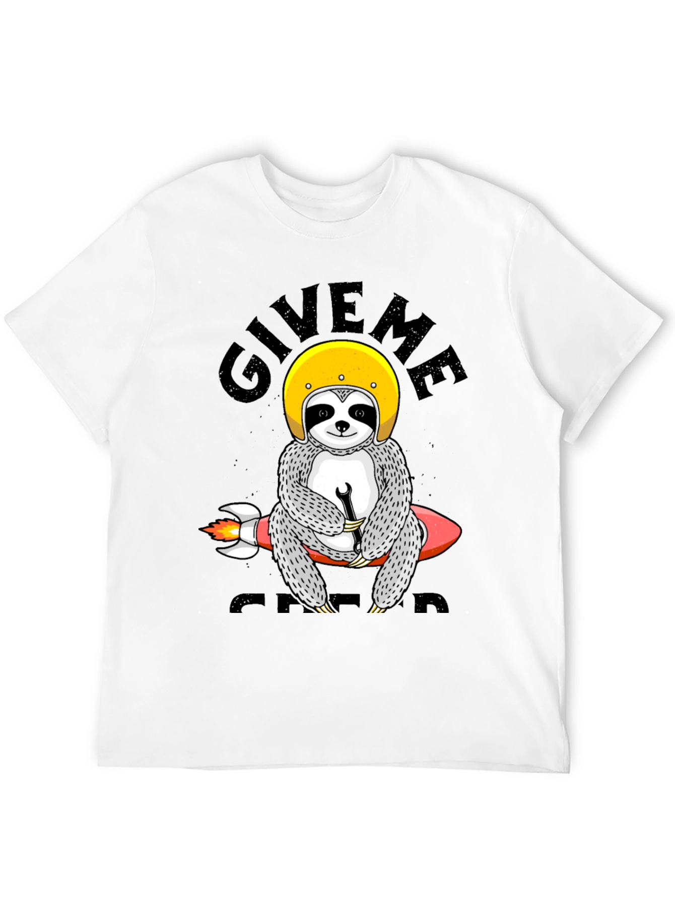 Black Sloth Rocket T-Shirt - Give Me Speed Funny Tee view 12
