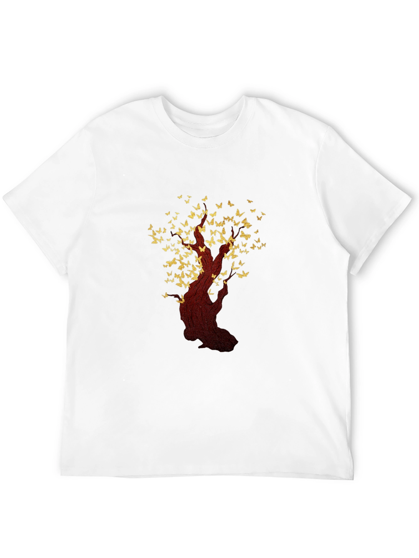 Black Butterfly Tree Graphic T-Shirt - Black view 12