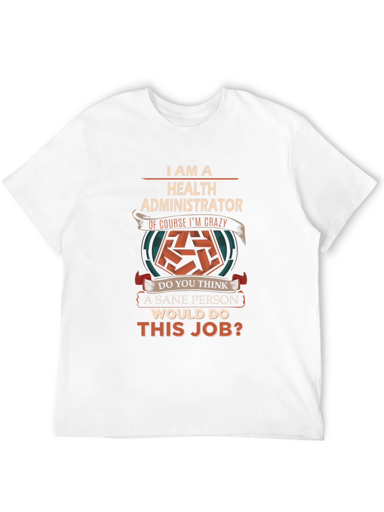 Black Health Administrator Crazy Job T-Shirt view 12