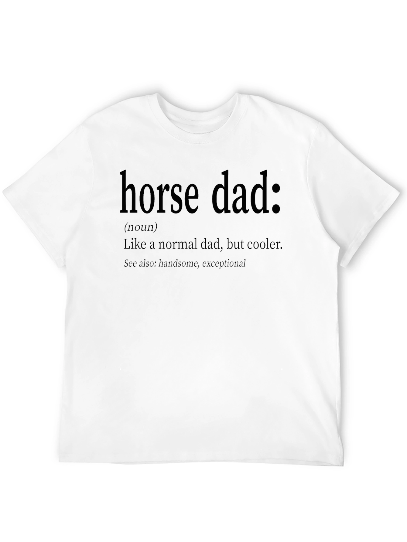 Black Horse Dad Definition Graphic T-Shirt view 12