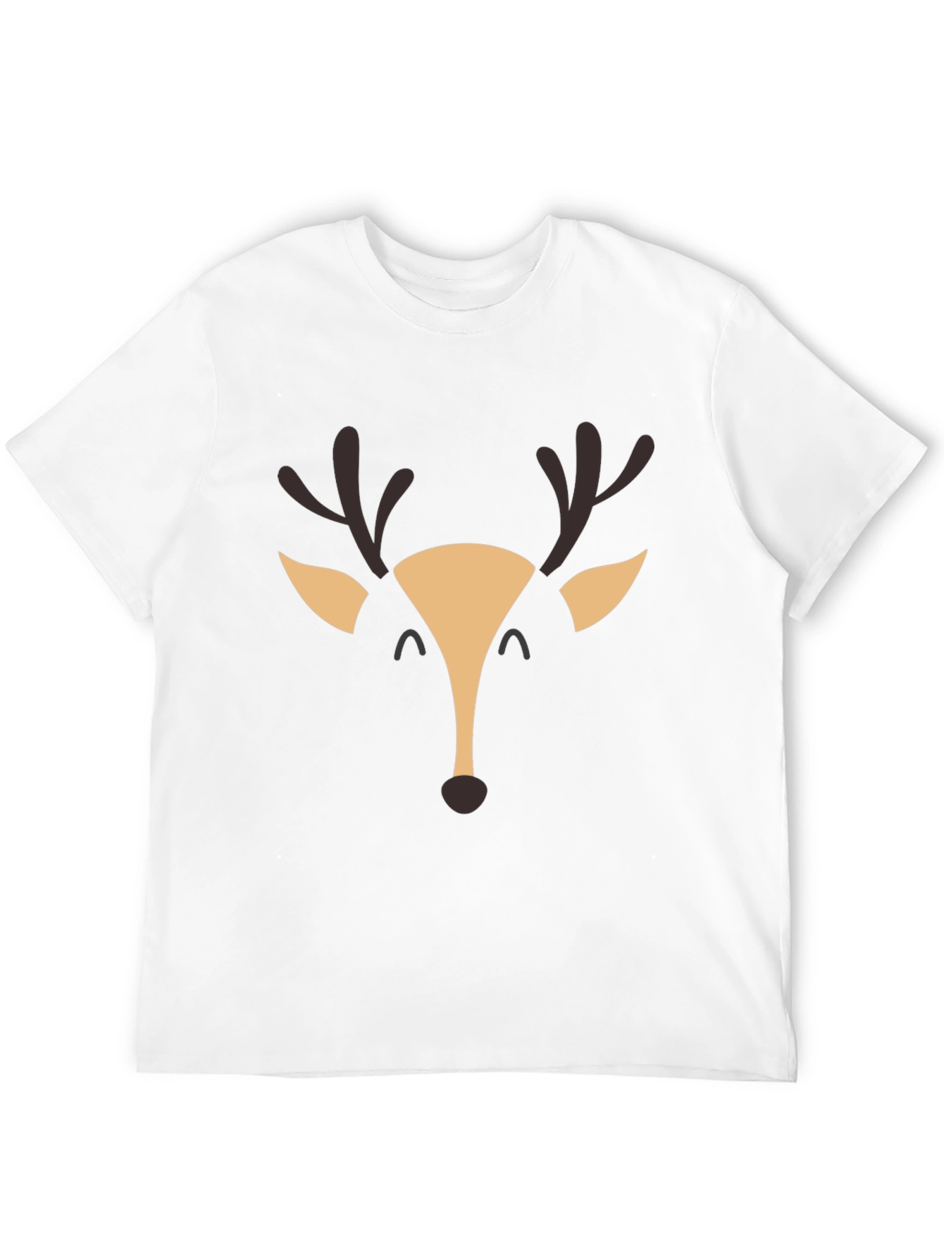 Black Reindeer Graphic Tee - Black Cotton Blend Shirt view 12