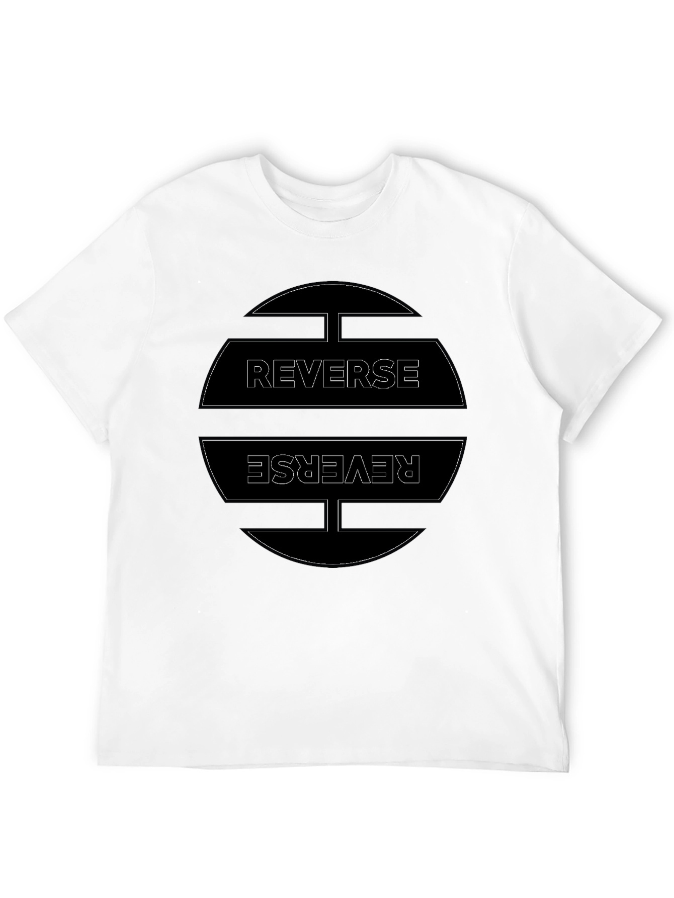 Black Reverse Graphic Tee - Casual Black T-Shirt view 12