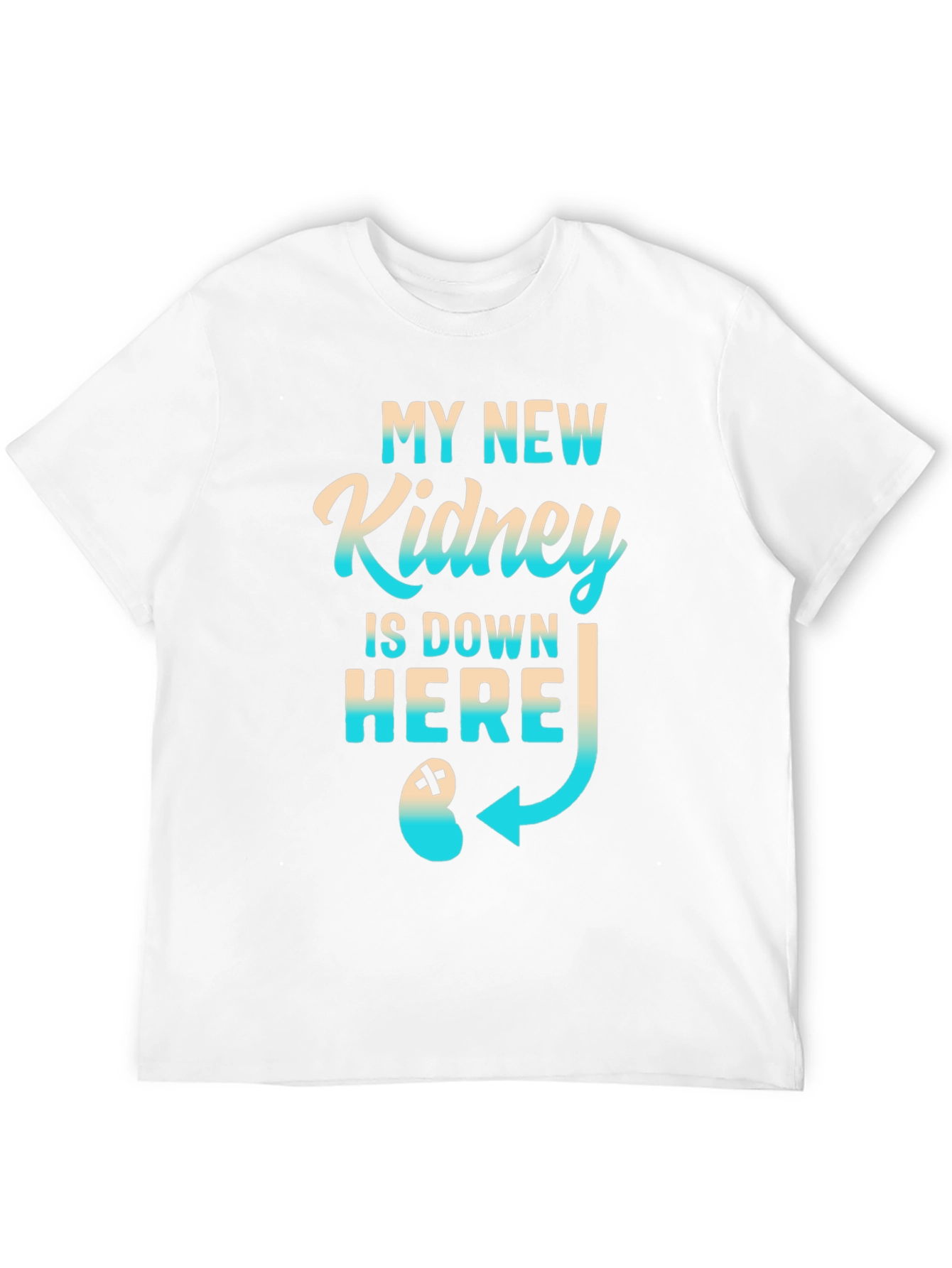 Black My New Kidney Funny Transplant T-Shirt view 12