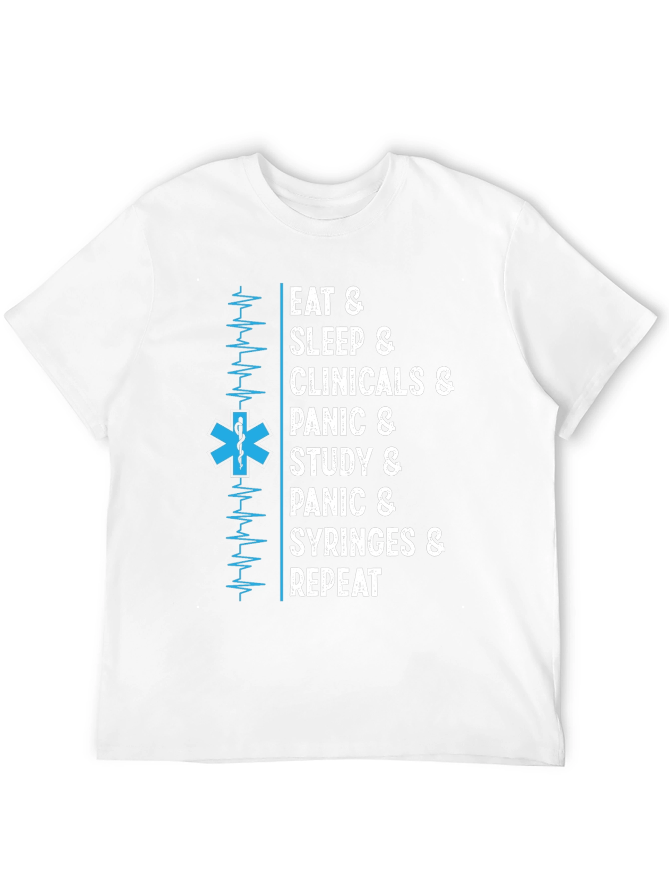 Black Eat Sleep Clinicals T-Shirt - Medical Student Tee view 12