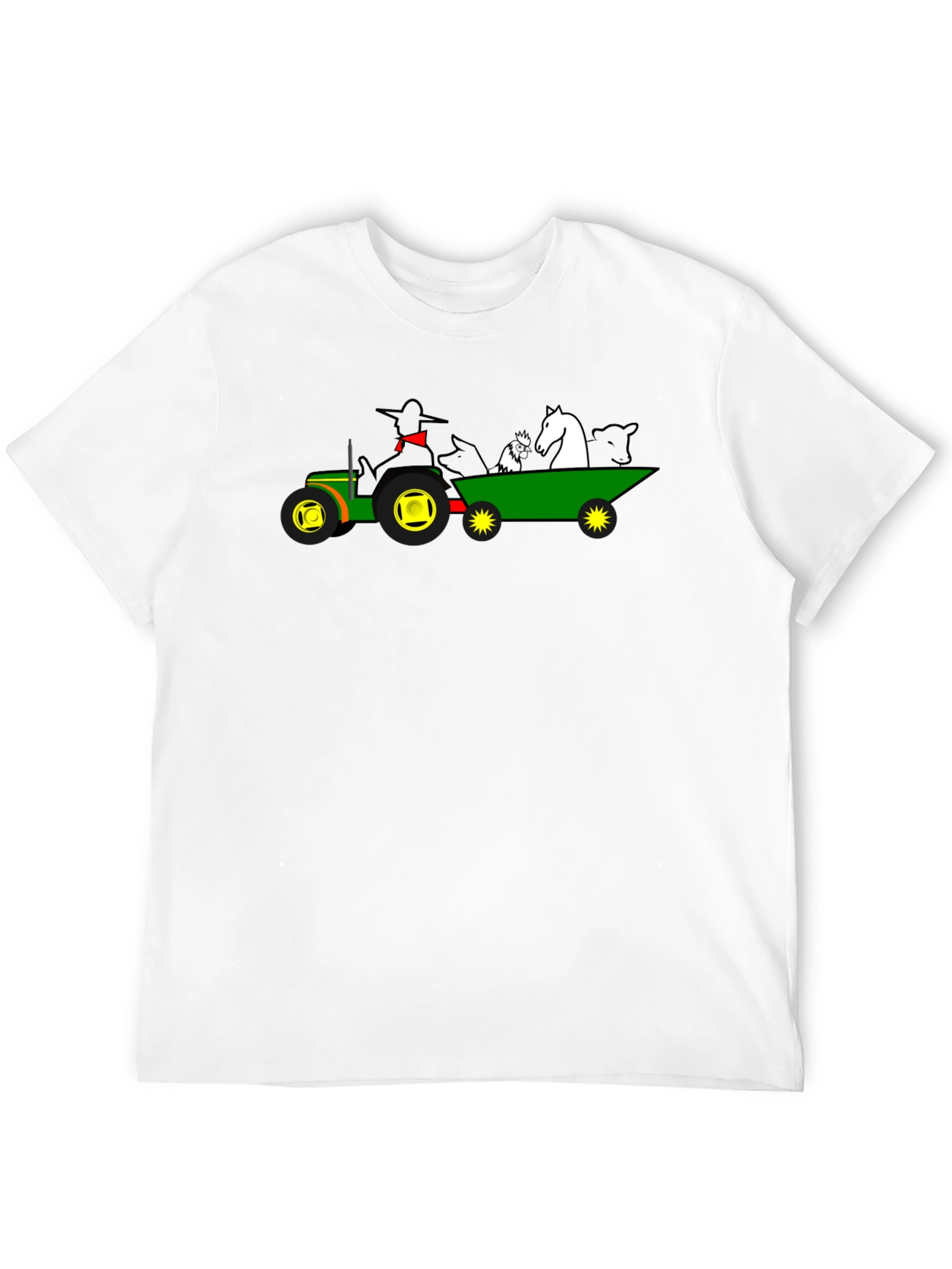 Black Farm Animal Tractor Ride T-Shirt view 12