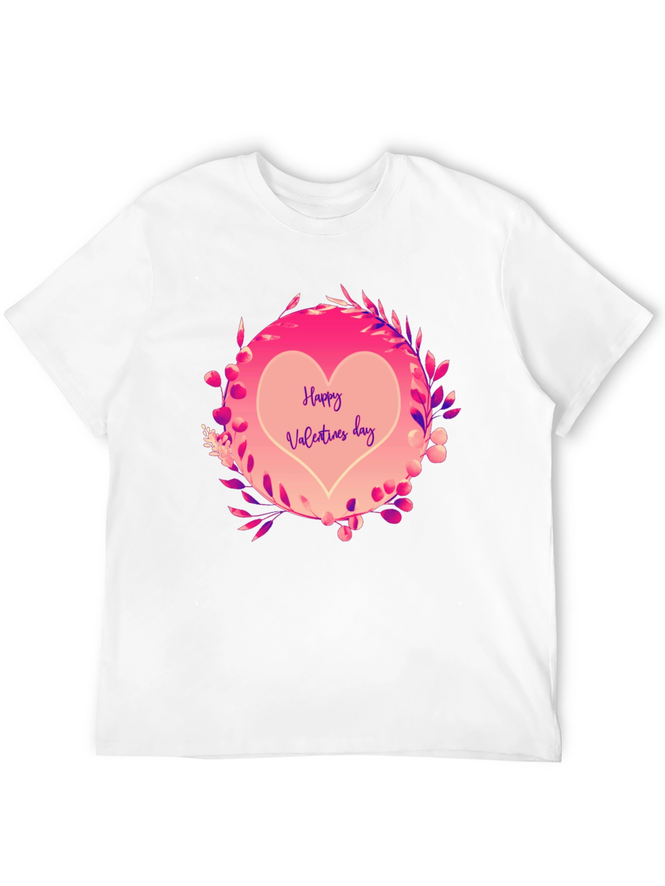 Black Happy Valentine's Day Heart Graphic Tee - Black view 12