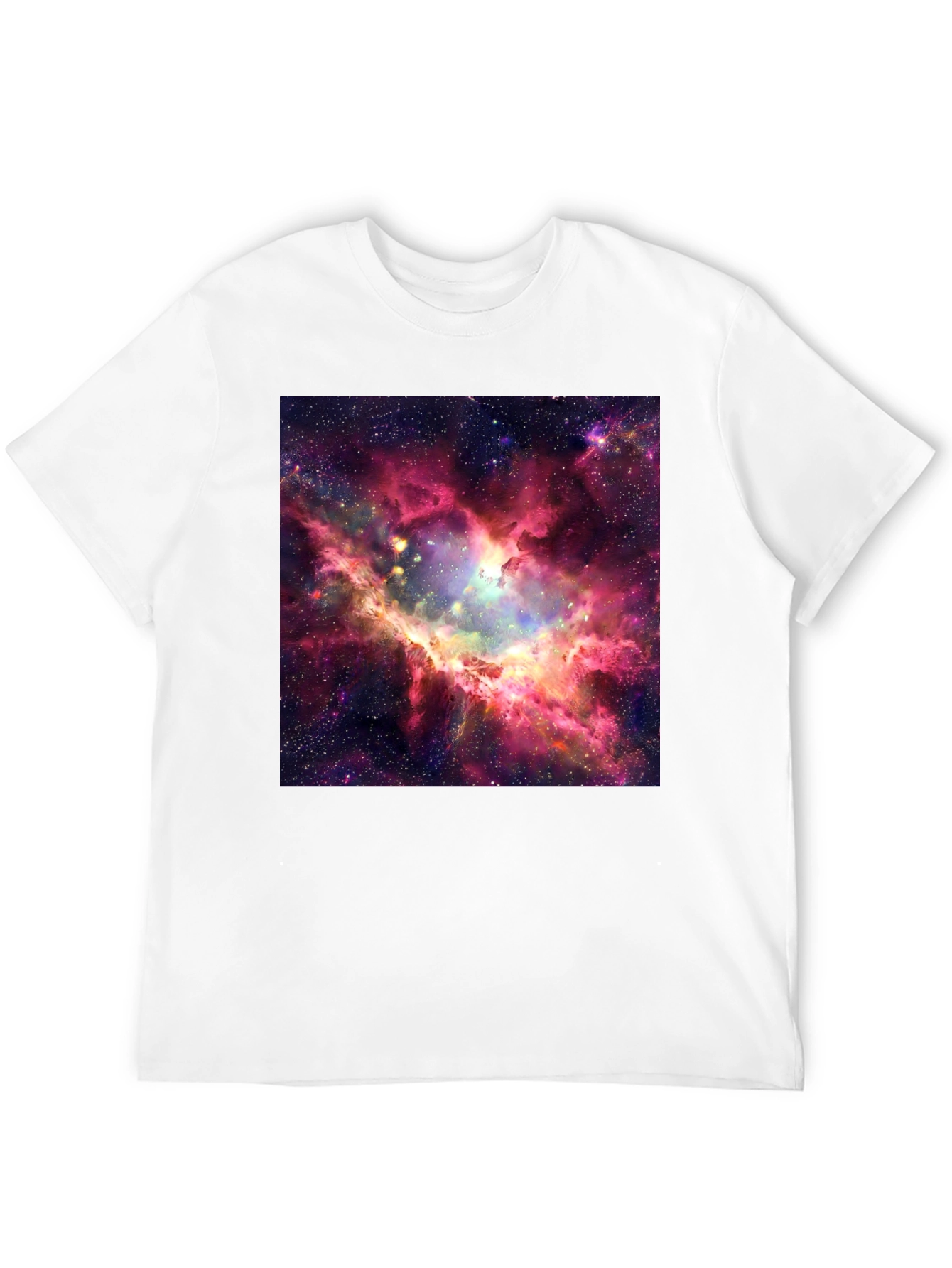 Black Nebula Print Black T-Shirt view 12