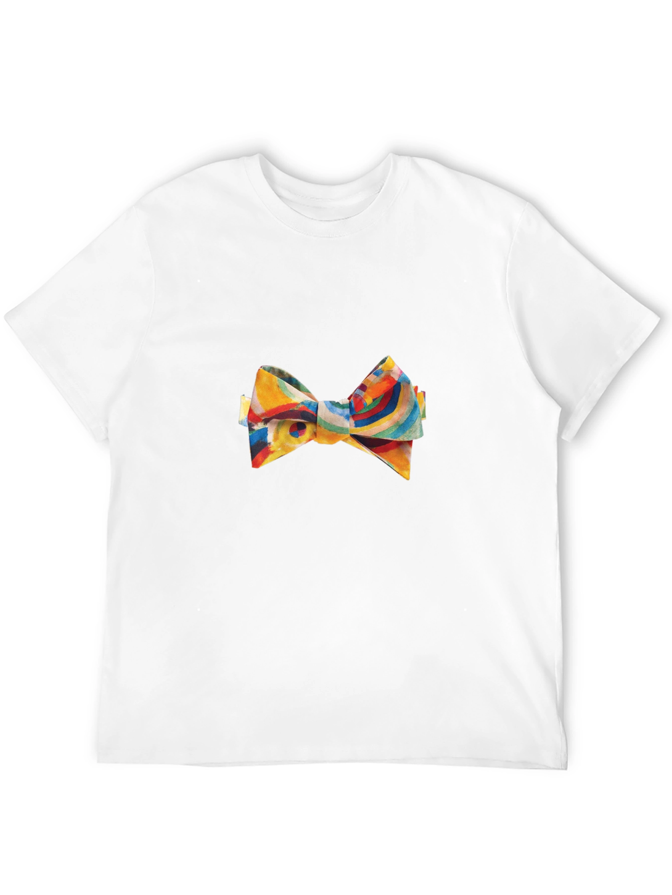 Black Abstract Bow Tie Graphic Black Tee view 12