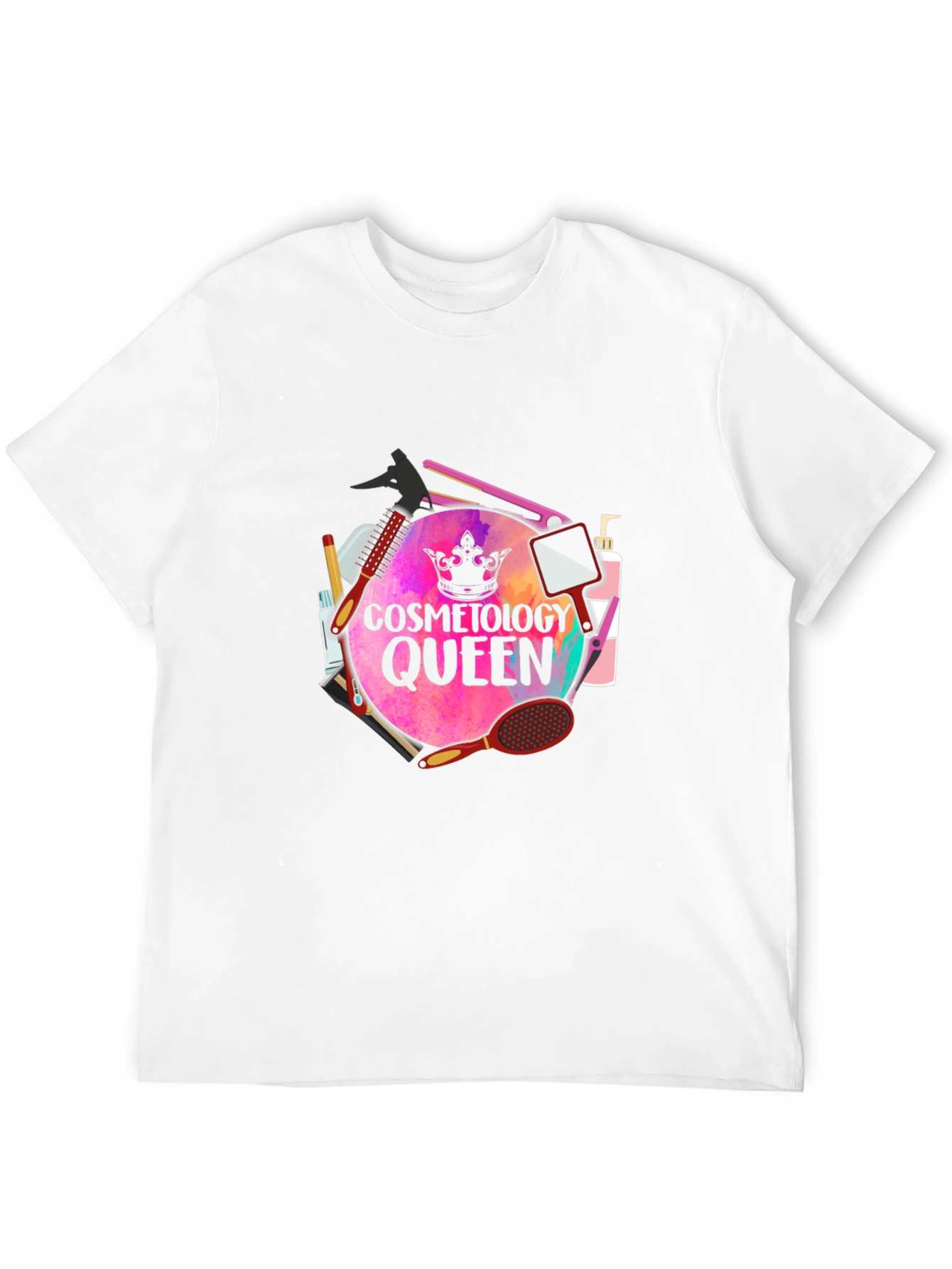 Black Cosmetology Queen T-Shirt - Stylish Salon Apparel view 12