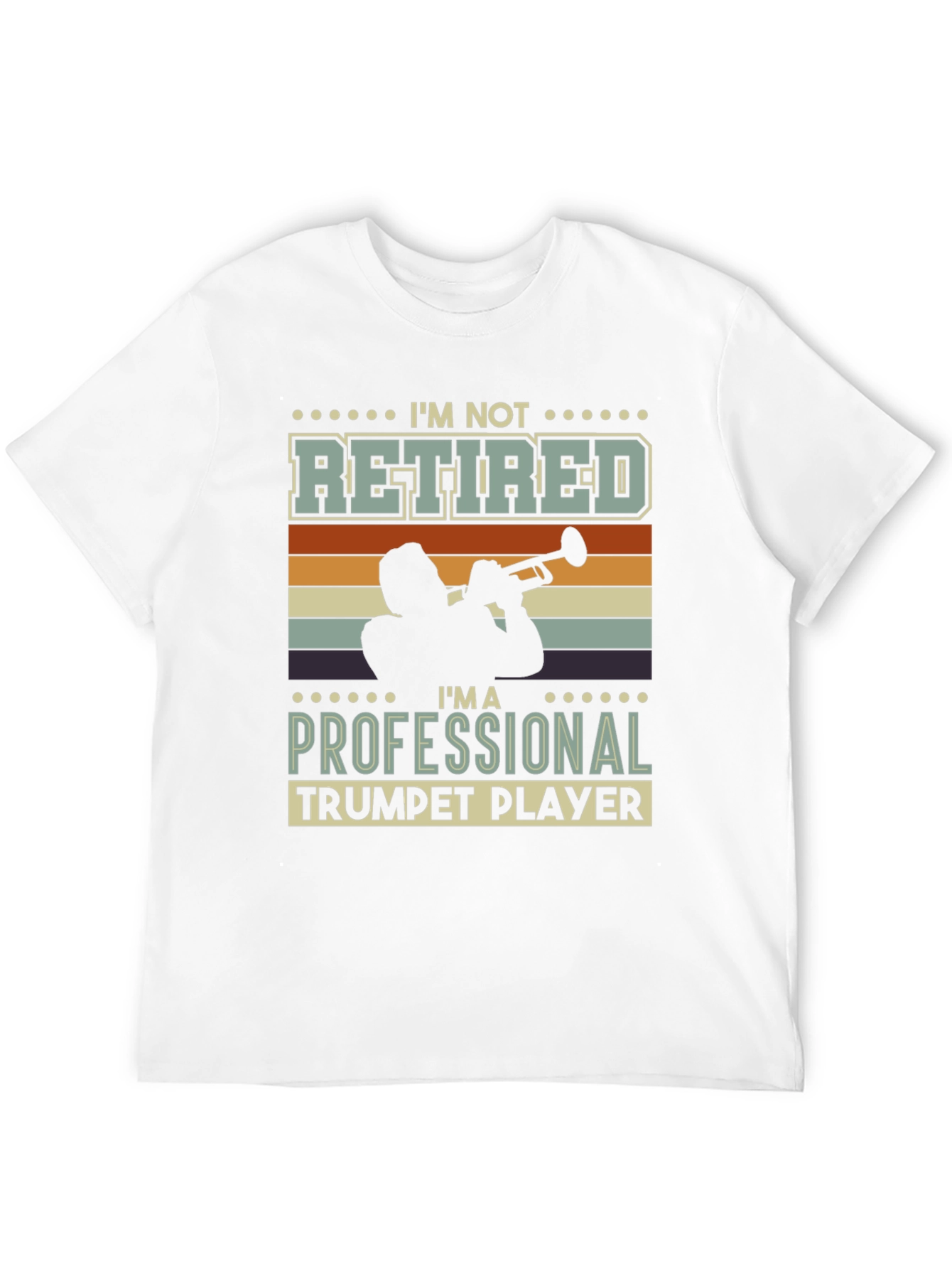 Black I'm Not Retired Trumpet Player Graphic Tee view 12