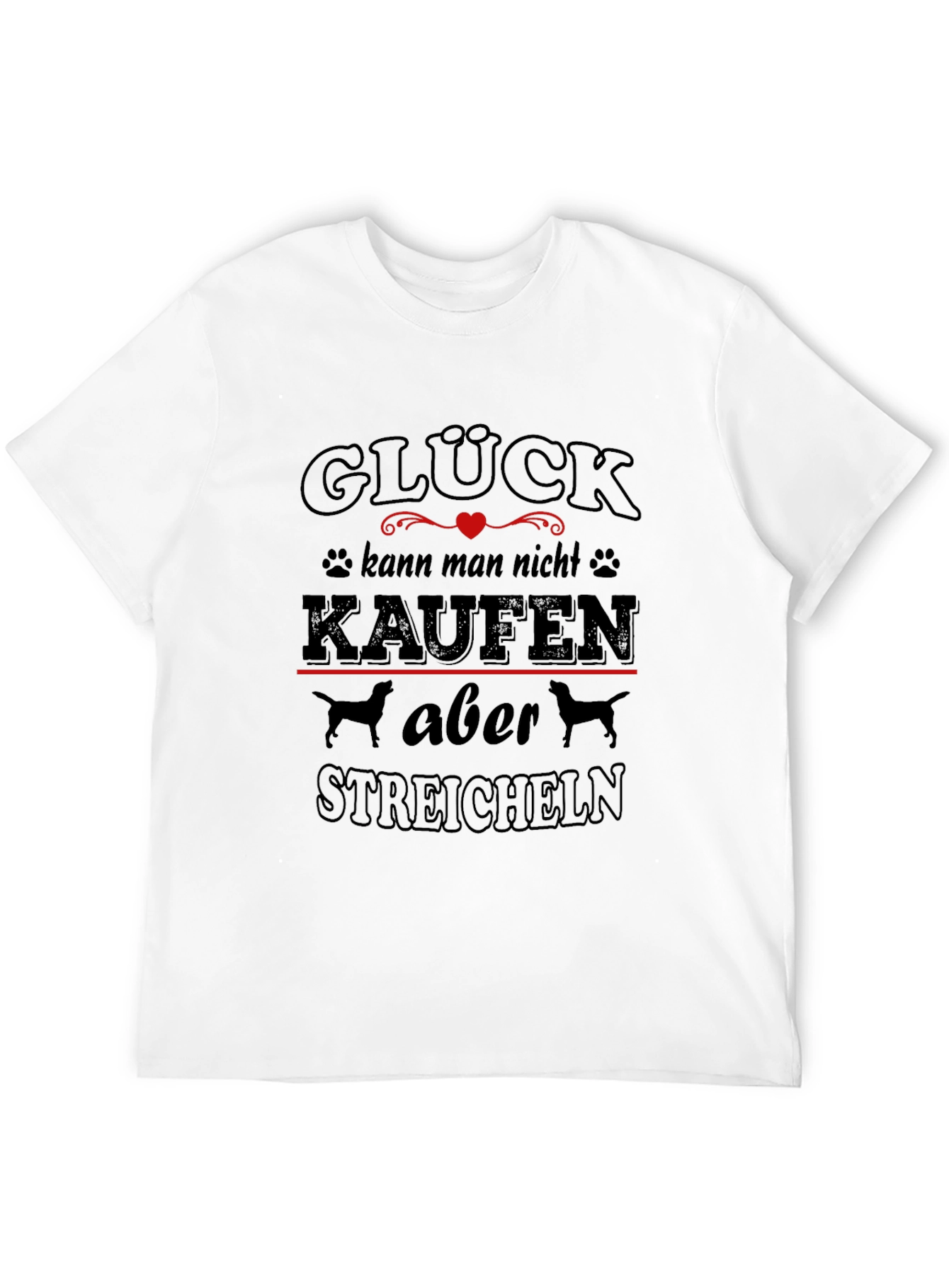Black Glück Dog Lover T-Shirt - German Saying Tee view 12