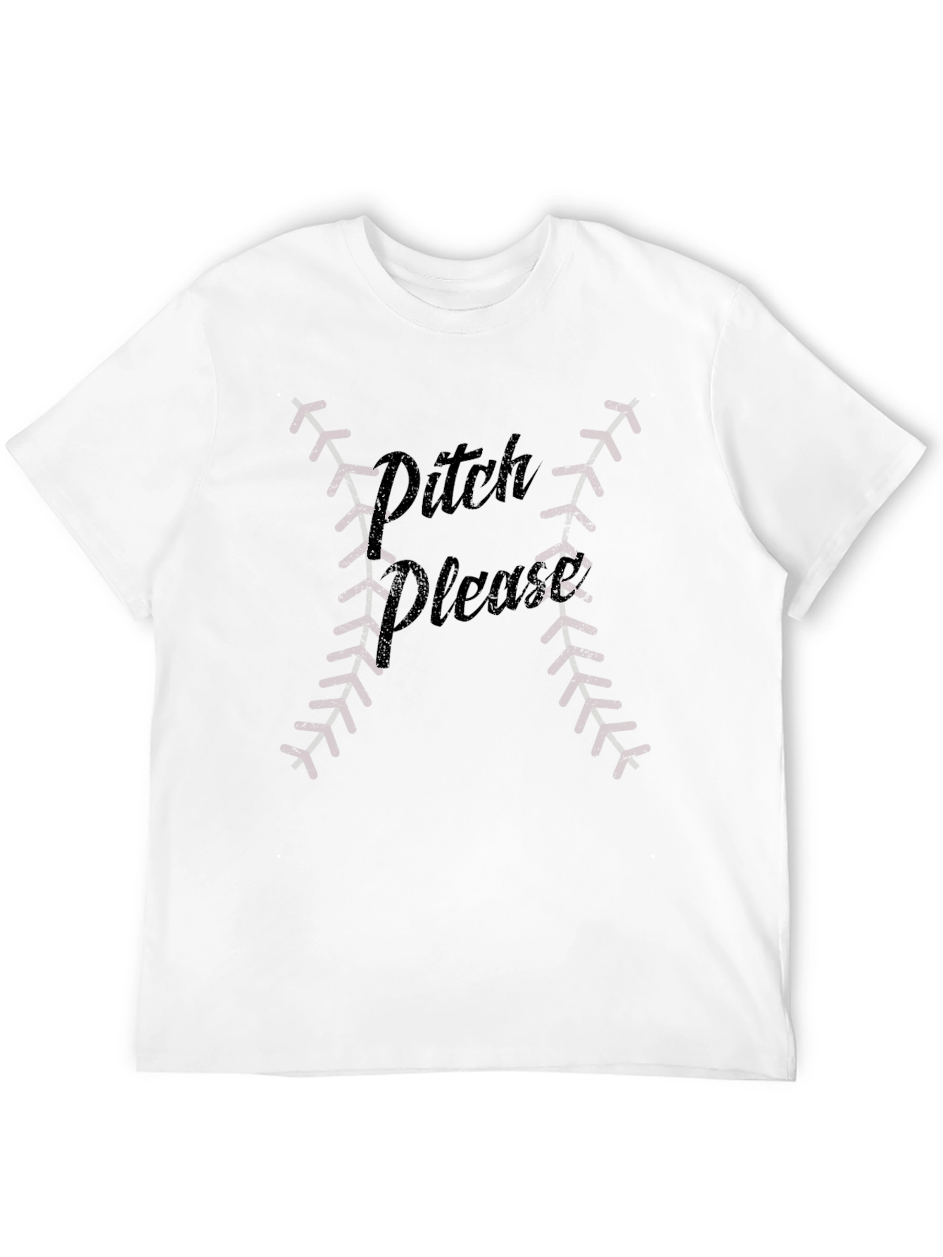 Black Pitch Please Baseball T-Shirt view 12