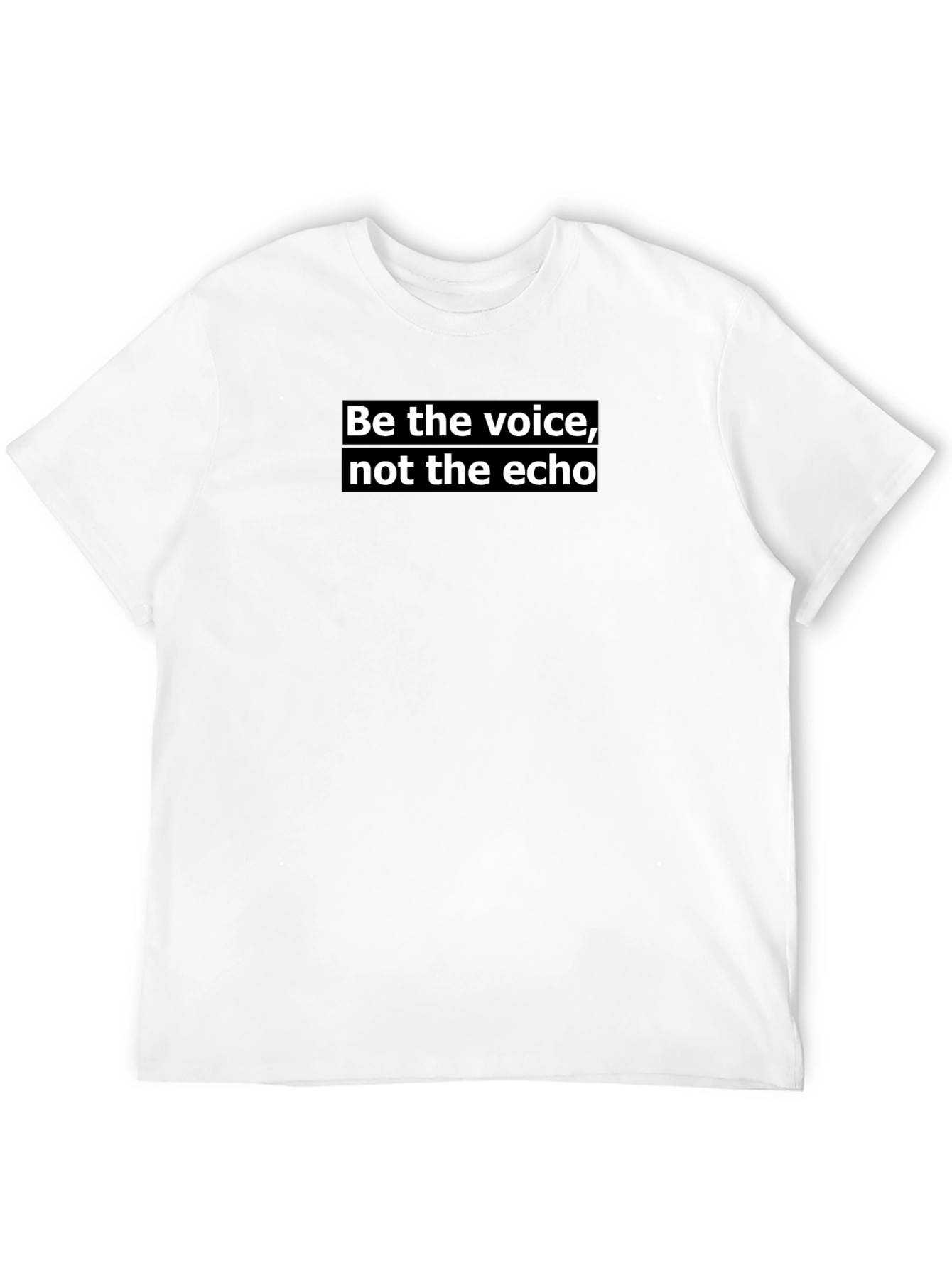 Black Be the Voice T-Shirt - Black Crew Neck Tee view 12