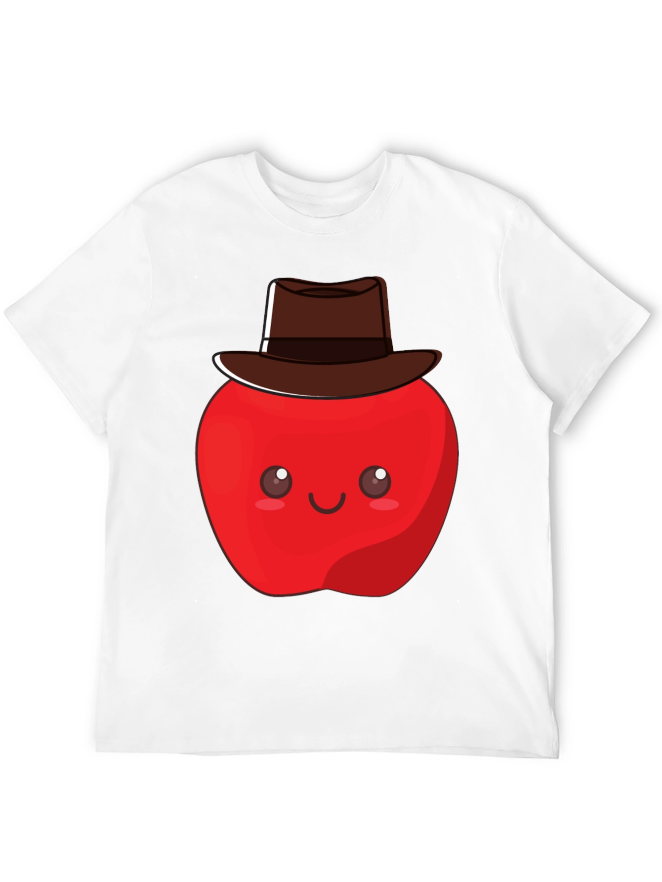 Black Cute Apple Cowboy T-Shirt - Unisex Graphic Tee view 12
