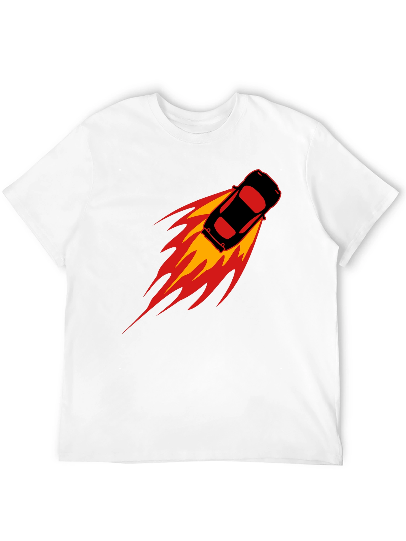 Black Speed Demon T-Shirt: Black Car with Flames view 12