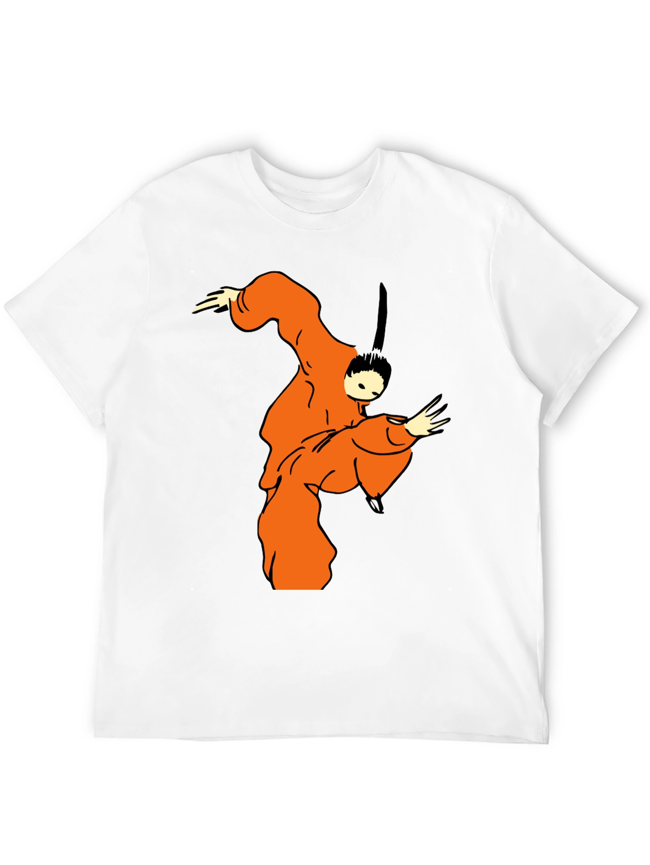 Black Samurai Style Graphic Tee - Black view 12