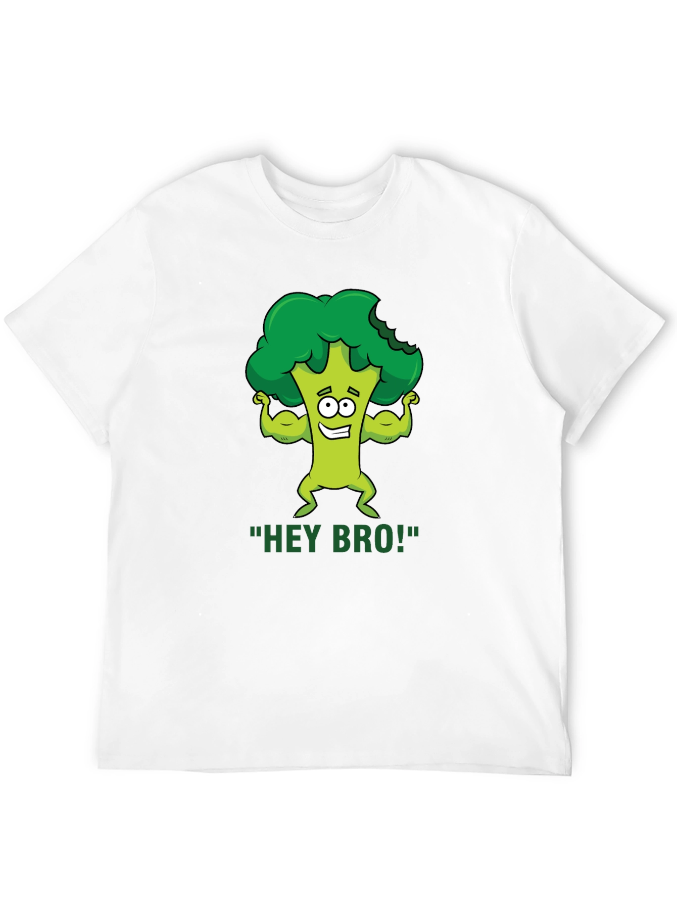 Black Hey Bro! Broccoli Gym Humor T-Shirt view 12