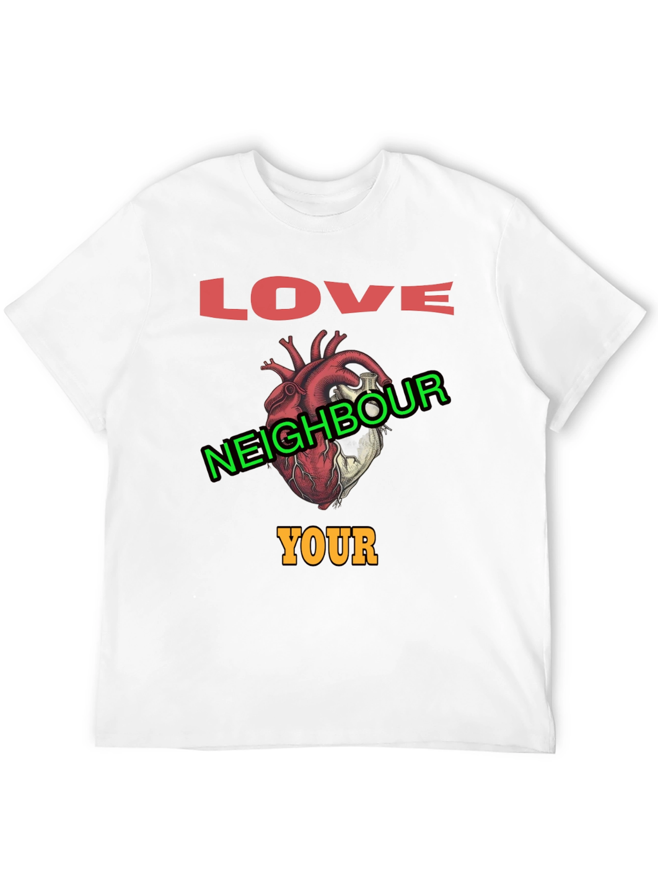 Black Love Your Neighbour T-Shirt Graphic Print view 12