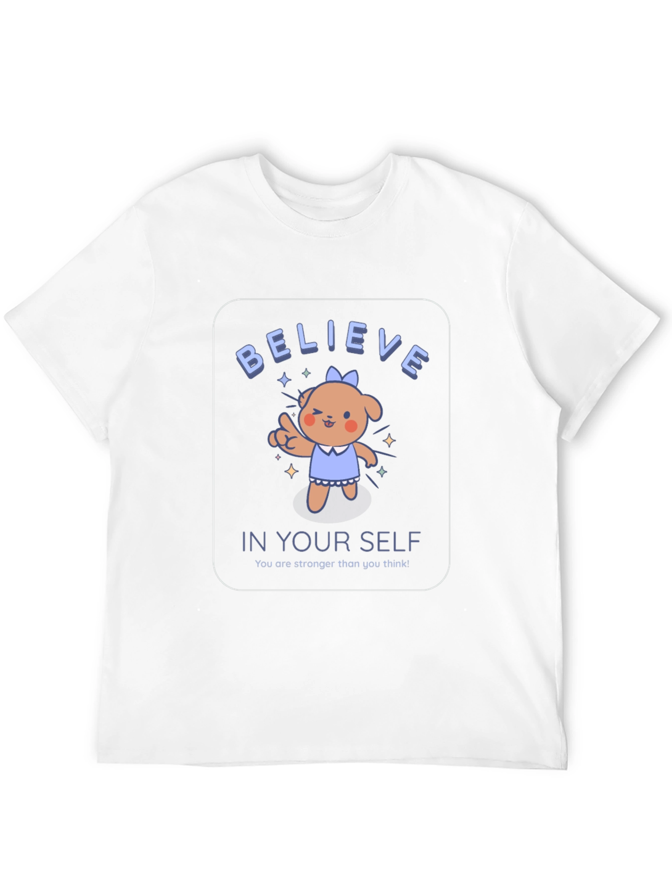 Black Believe In Yourself Graphic Tee view 12