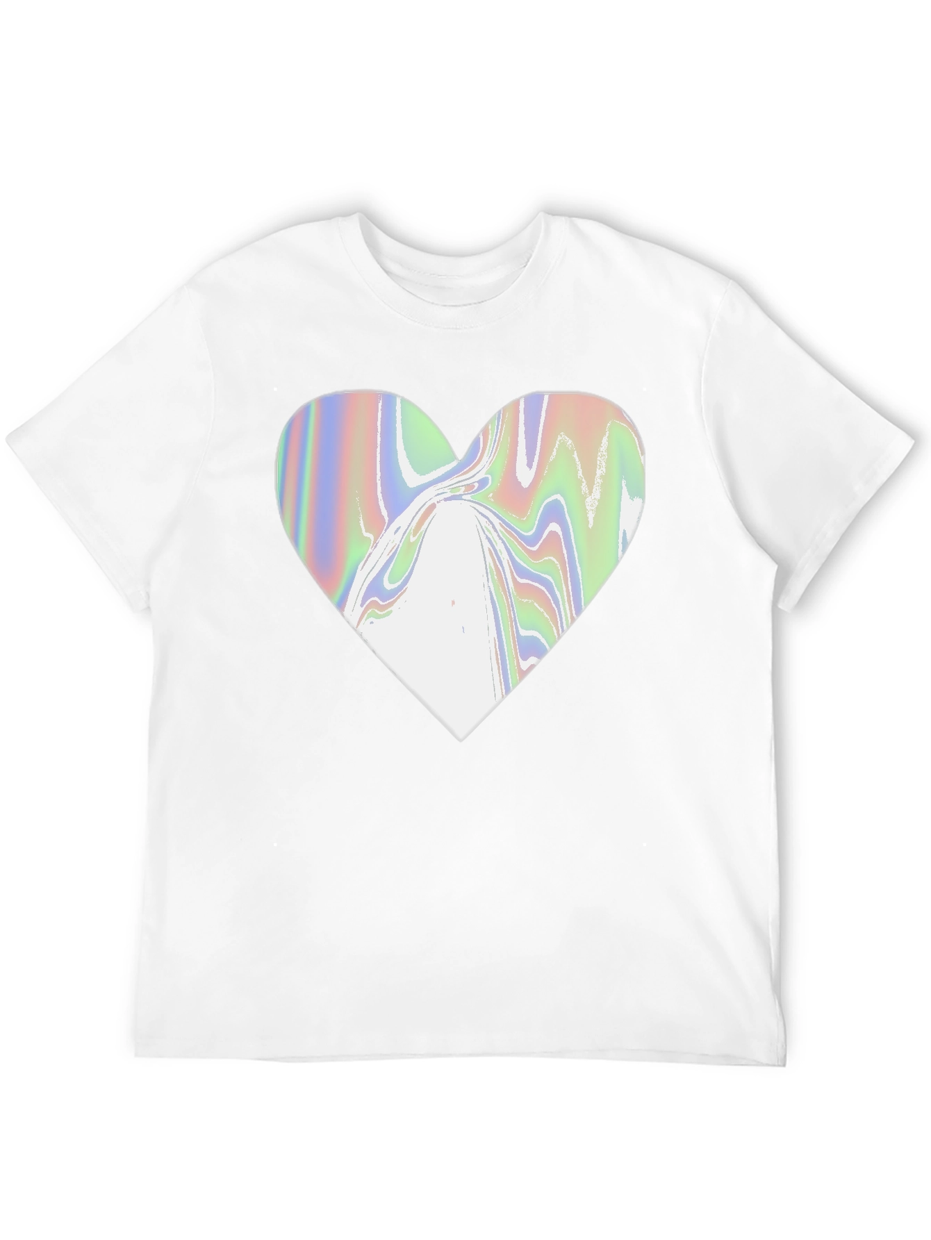 Black Abstract Heart Graphic Tee - Modern Black T-Shirt view 12